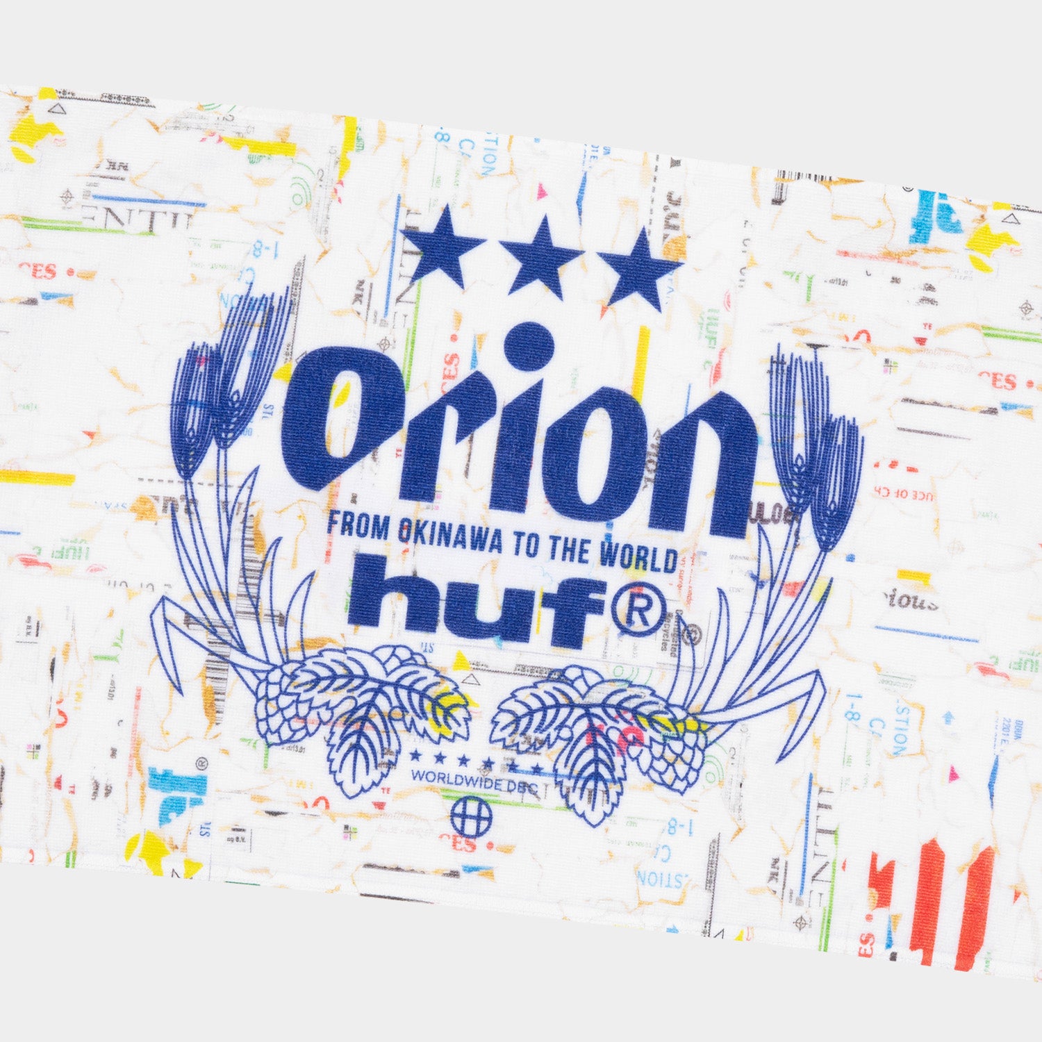 HUF (ハフ) Worldwide JP /OTHERS（その他アクセサリー）/ HUF X ORION COLLAGE FACE TOWEL商品 / WHITE