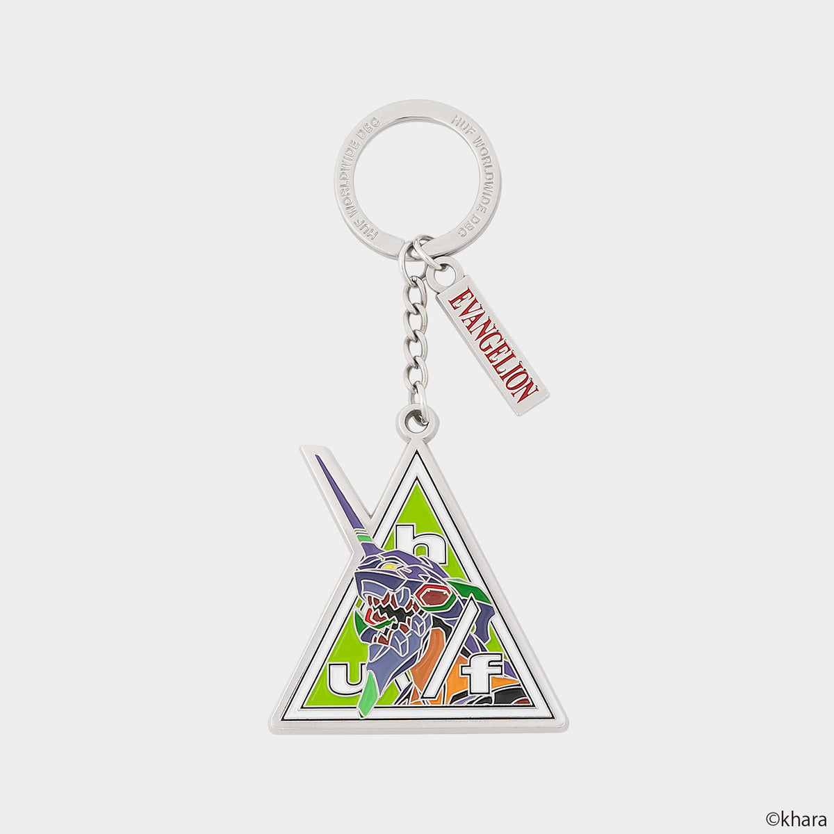 HUF (ハフ) Worldwide JP / OTHERS（その他アクセサリー） / huf® X EVANGELION TRIPLE TRIANGLE KEY CHAIN商品 / SILVER