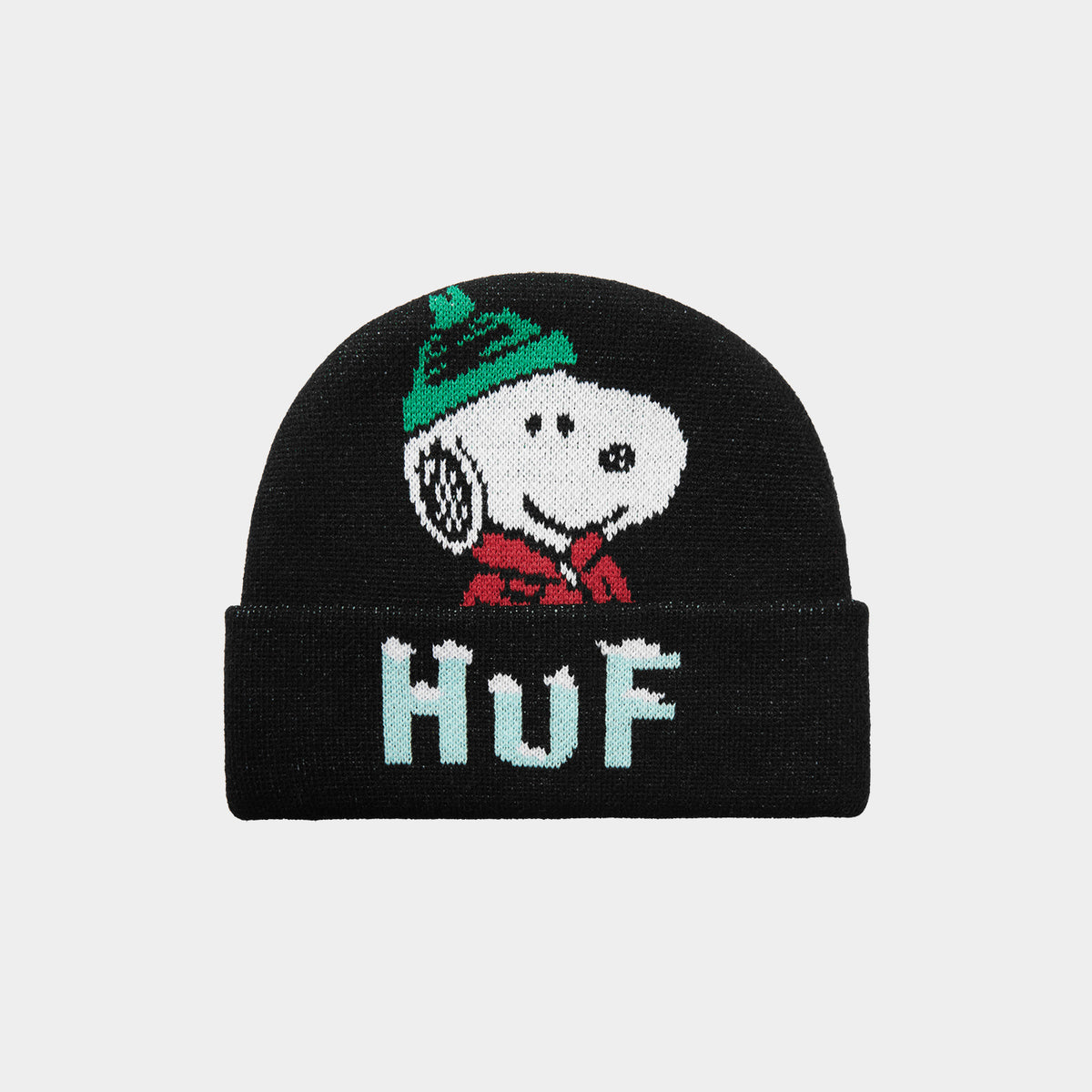 HUF (ハフ) Worldwide JP / HATS & BEANIES（ハット&ビーニー） / SNOOPY PUFFER CUFF BEANIE商品 / BLACK
