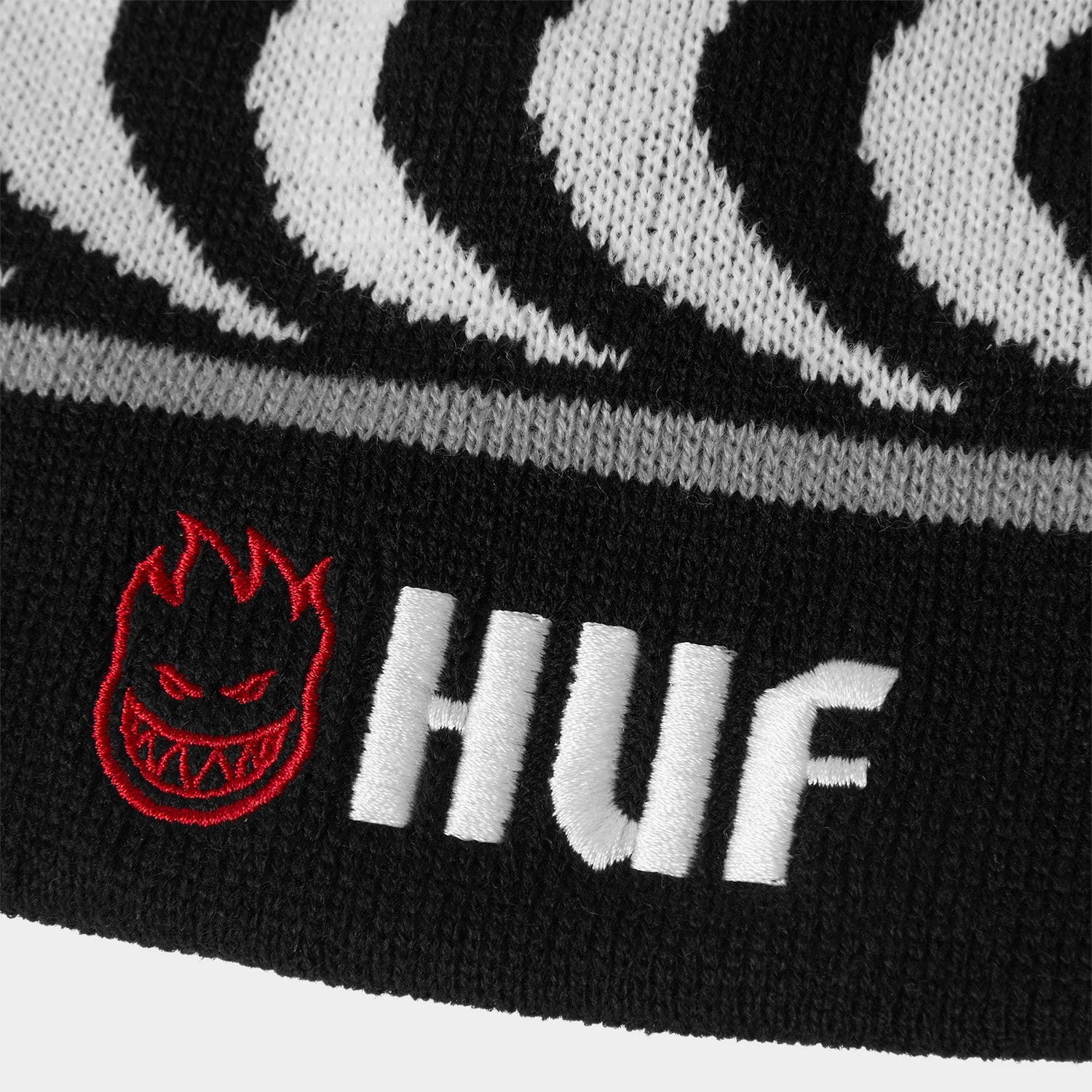 HUF (ハフ) Worldwide JP /HATS & BEANIES（ハット&ビーニー）/ huf X SPITFIRE SKULL BEANIE商品 / BLACK