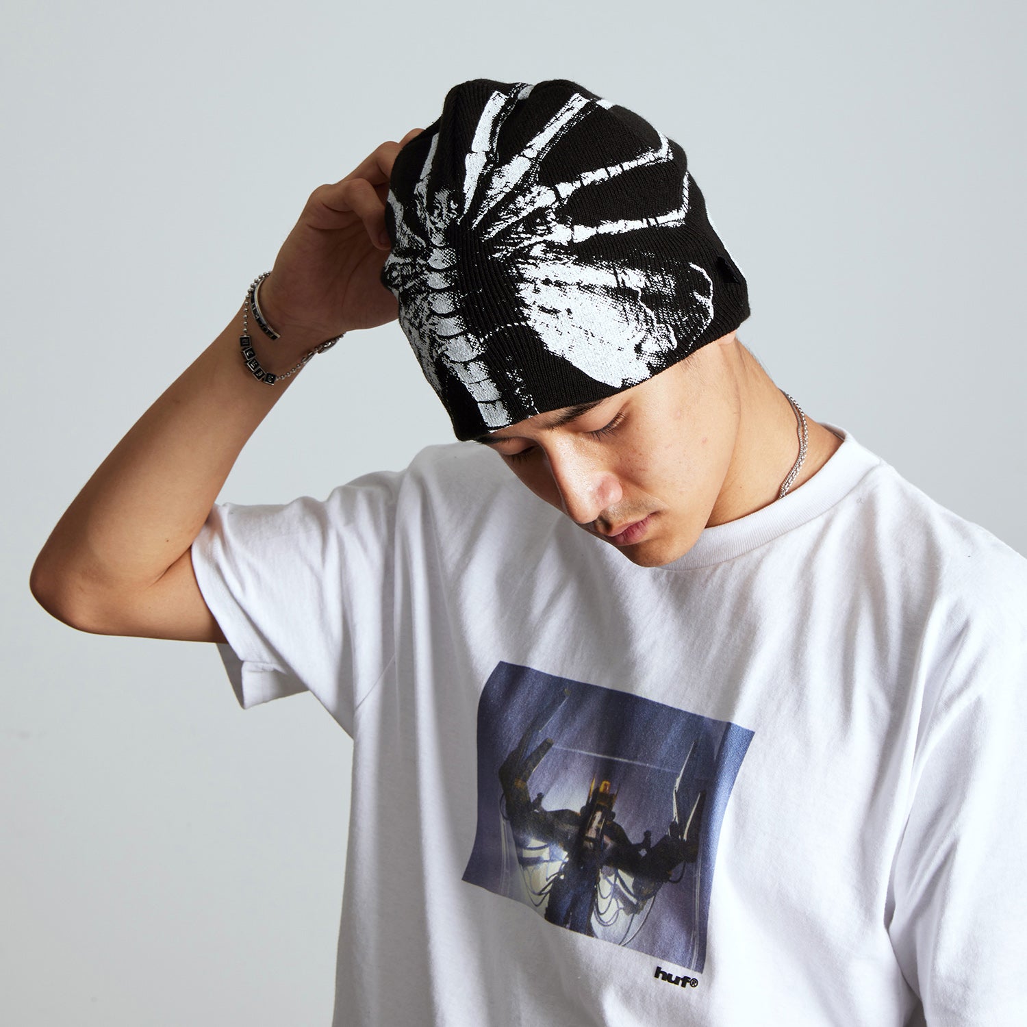 HUF (ハフ) Worldwide JP /HATS & BEANIES（ハット&ビーニー）/ HUF X ALIENS FACEHUGGER SKULL BEANIE商品 / BLACK