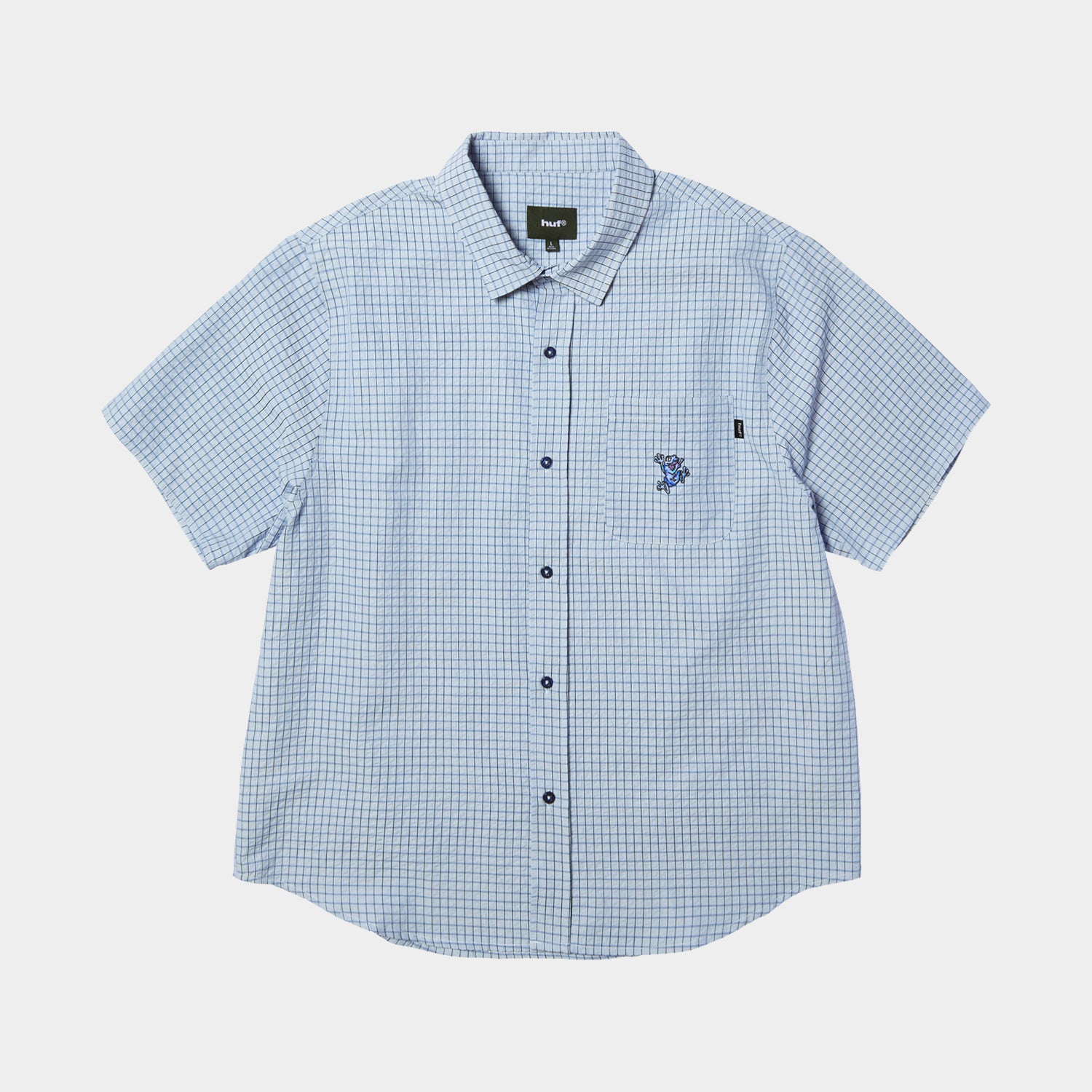 HUF (ハフ) Worldwide JP /T-SHIRTS（Tシャツ）/ STUCK ON YOU PLAID SHIRT商品 / ICE BLUE