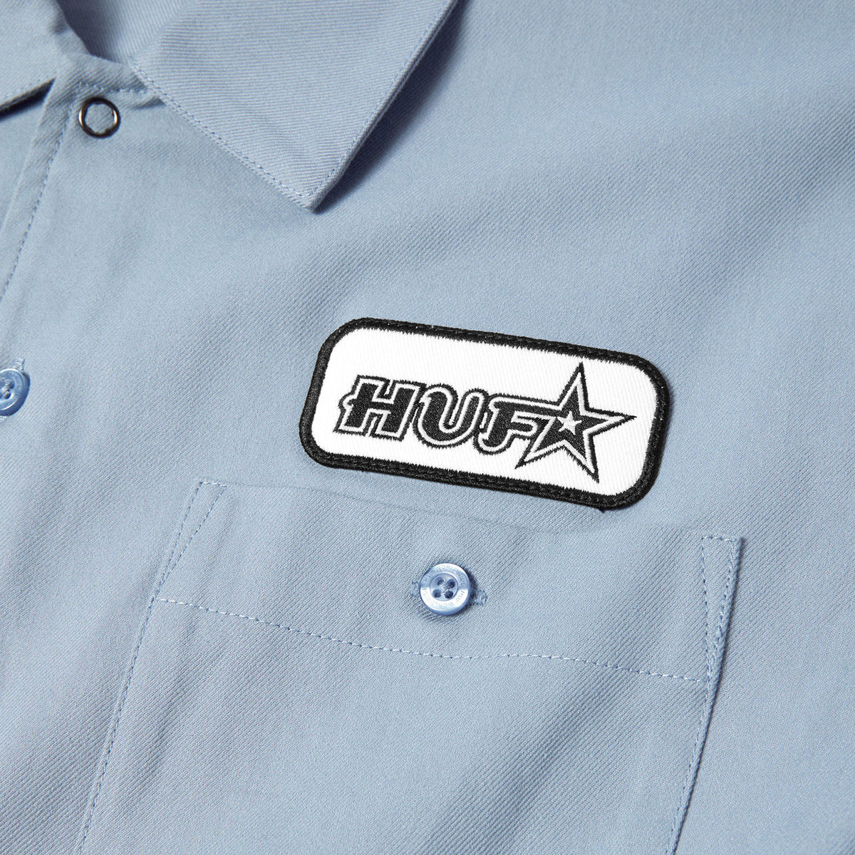 HUF (ハフ) Worldwide JP /TOPS & SHIRTS（トップス&シャツ）/ SHADOWS LS WORK SHIRT商品 / LIGHT BLUE