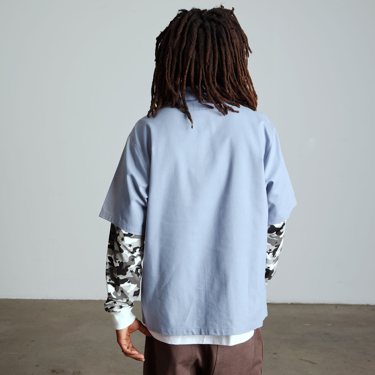HUF (ハフ) Worldwide JP /TOPS & SHIRTS（トップス&シャツ）/ SHADOWS LS WORK SHIRT商品 / LIGHT BLUE