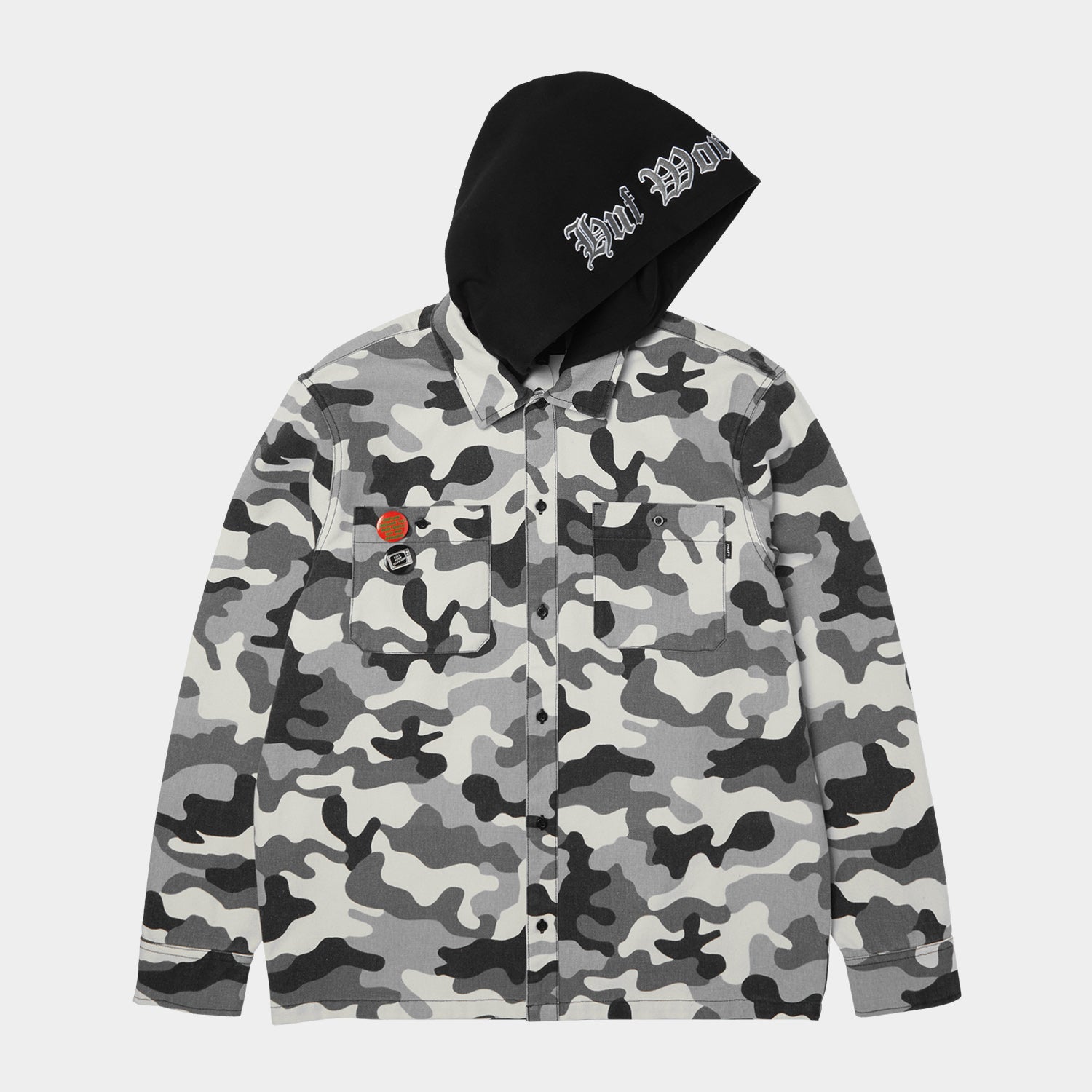 HUF (ハフ) Worldwide JP /TOPS & SHIRTS（トップス&シャツ）/ OLYMPIA CAMO HOODED OVERSHIRT商品 / CAMO