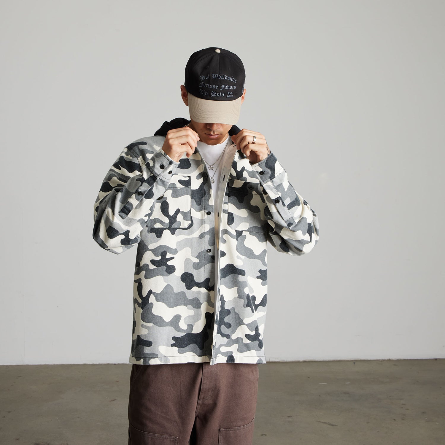 HUF (ハフ) Worldwide JP /TOPS & SHIRTS（トップス&シャツ）/ OLYMPIA CAMO HOODED OVERSHIRT商品 / CAMO