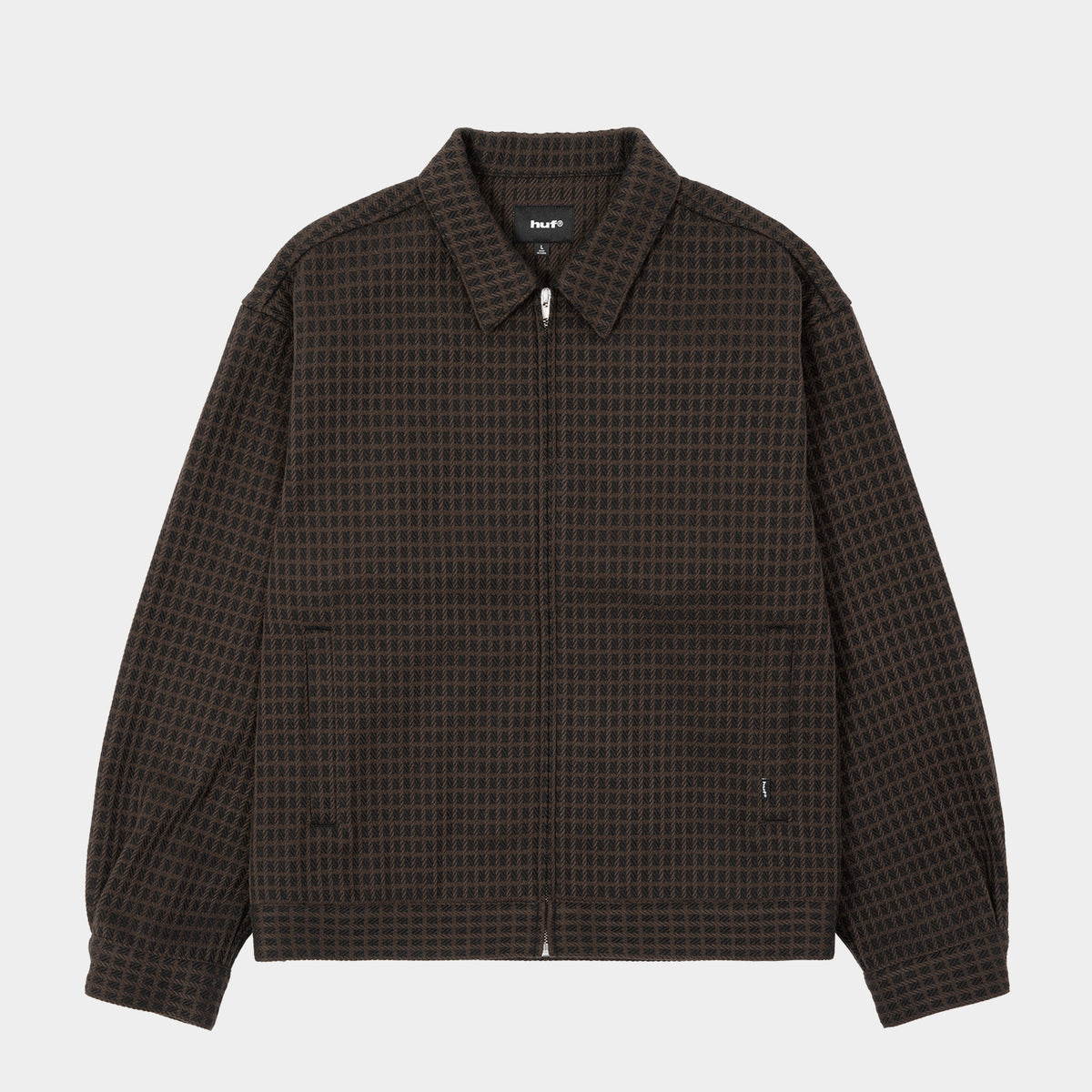 Golfickers ジッパー　シャツ 黒　XL　セール中 WAFFLE WEAVING ZIP LS SHIRT - HUF Worldwide JP ハフ