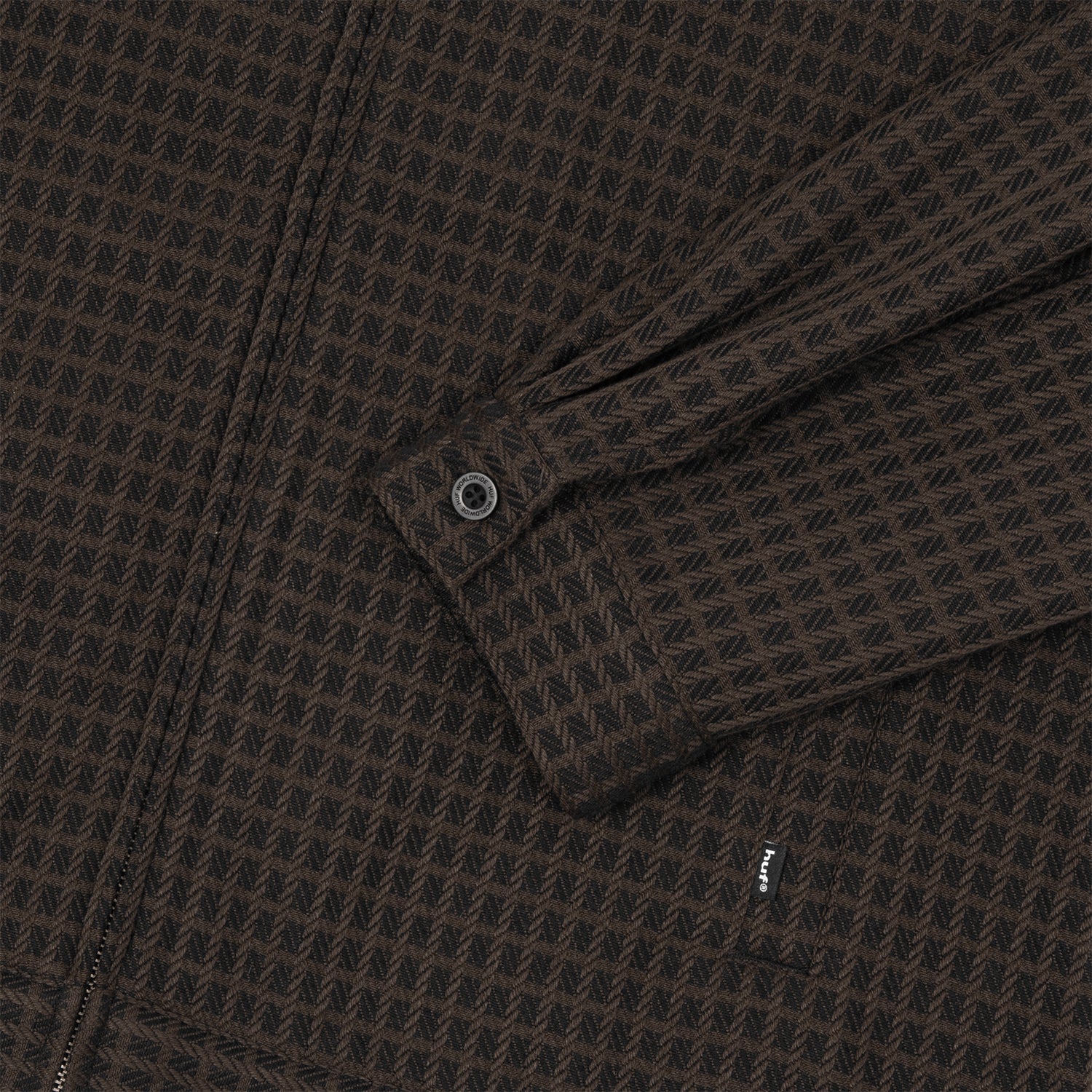 HUF (ハフ) Worldwide JP /TOPS & SHIRTS（トップス&シャツ）/ WAFFLE WEAVING ZIP LS SHIRT商品 / DESERT