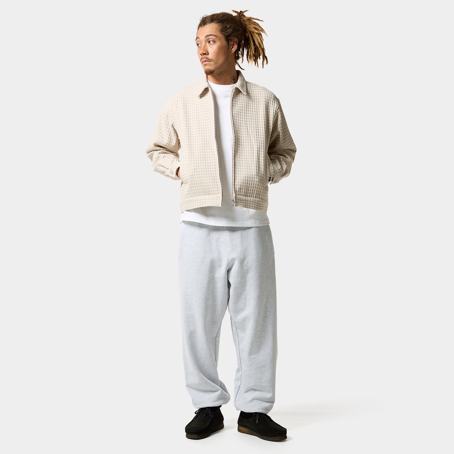 HUF (ハフ) Worldwide JP /TOPS & SHIRTS（トップス&シャツ）/ WAFFLE WEAVING ZIP LS SHIRT商品 / DESERT