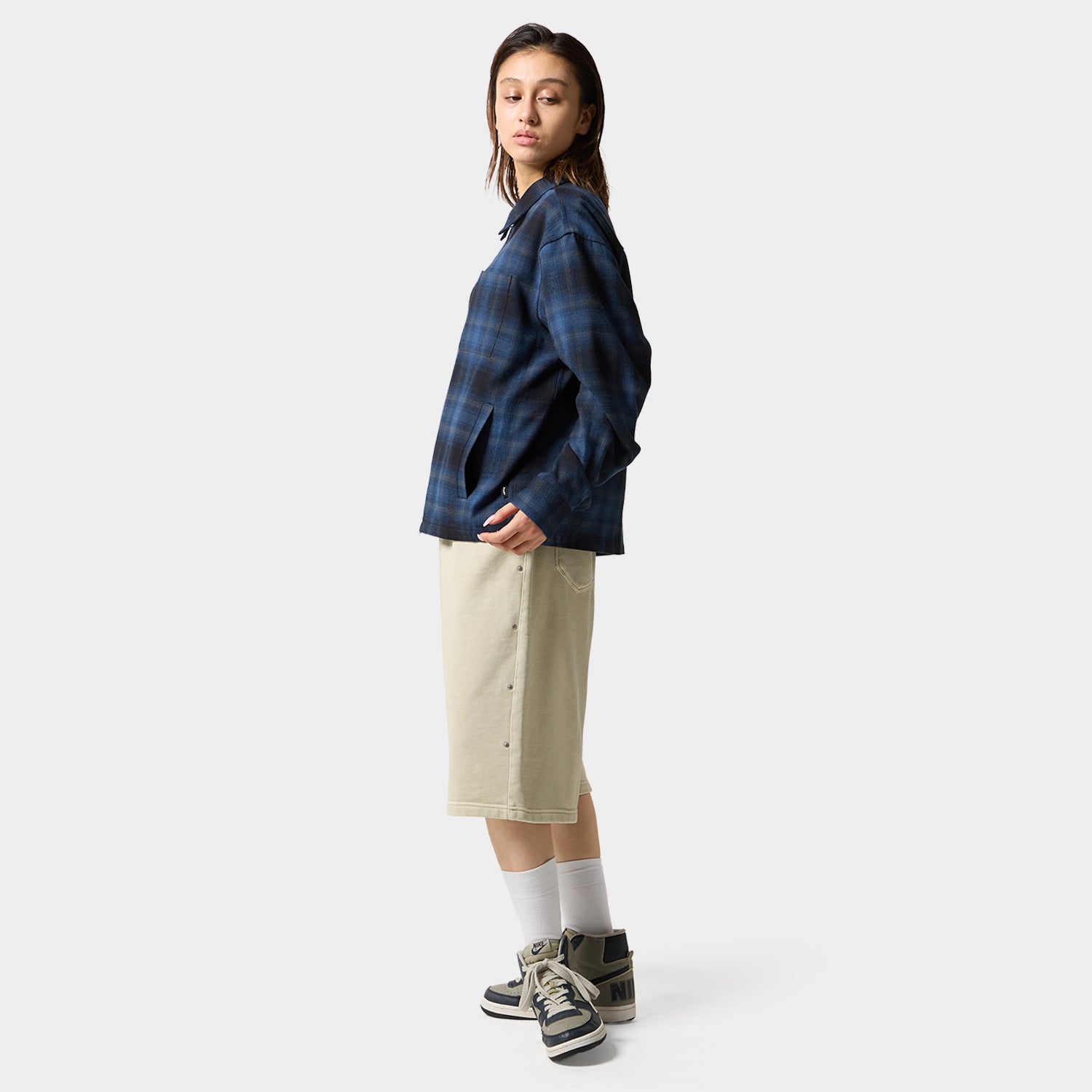 Huf シャツ 89 OUTLINE PLAID ZIP SHIRT｜TOPS & SHIRTS（トップス&シャツ