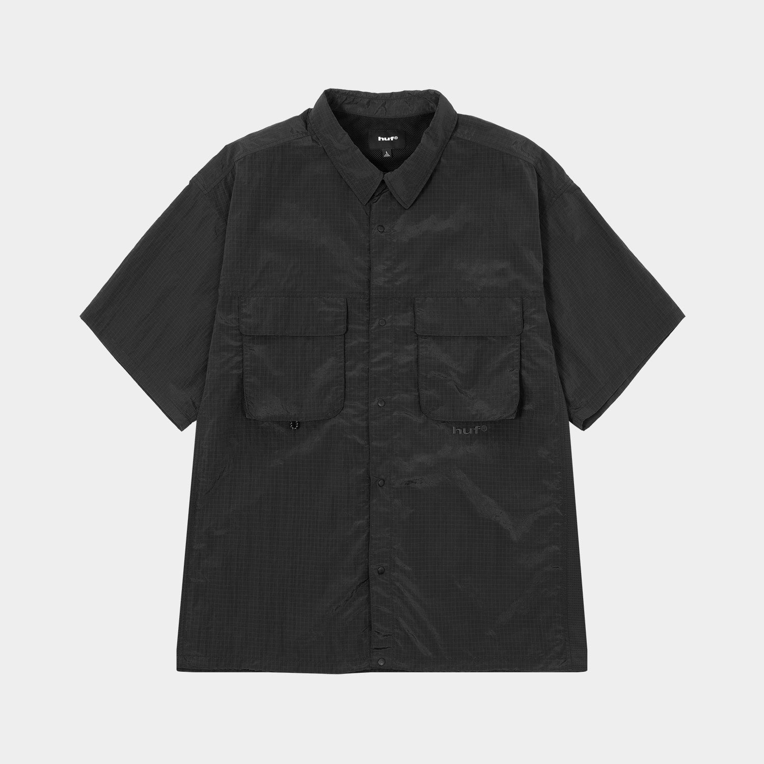 HUF (ハフ) Worldwide JP /TOPS & SHIRTS（トップス&シャツ）/ UTILITY NYLON SHEER SHIRT商品 / BLACK