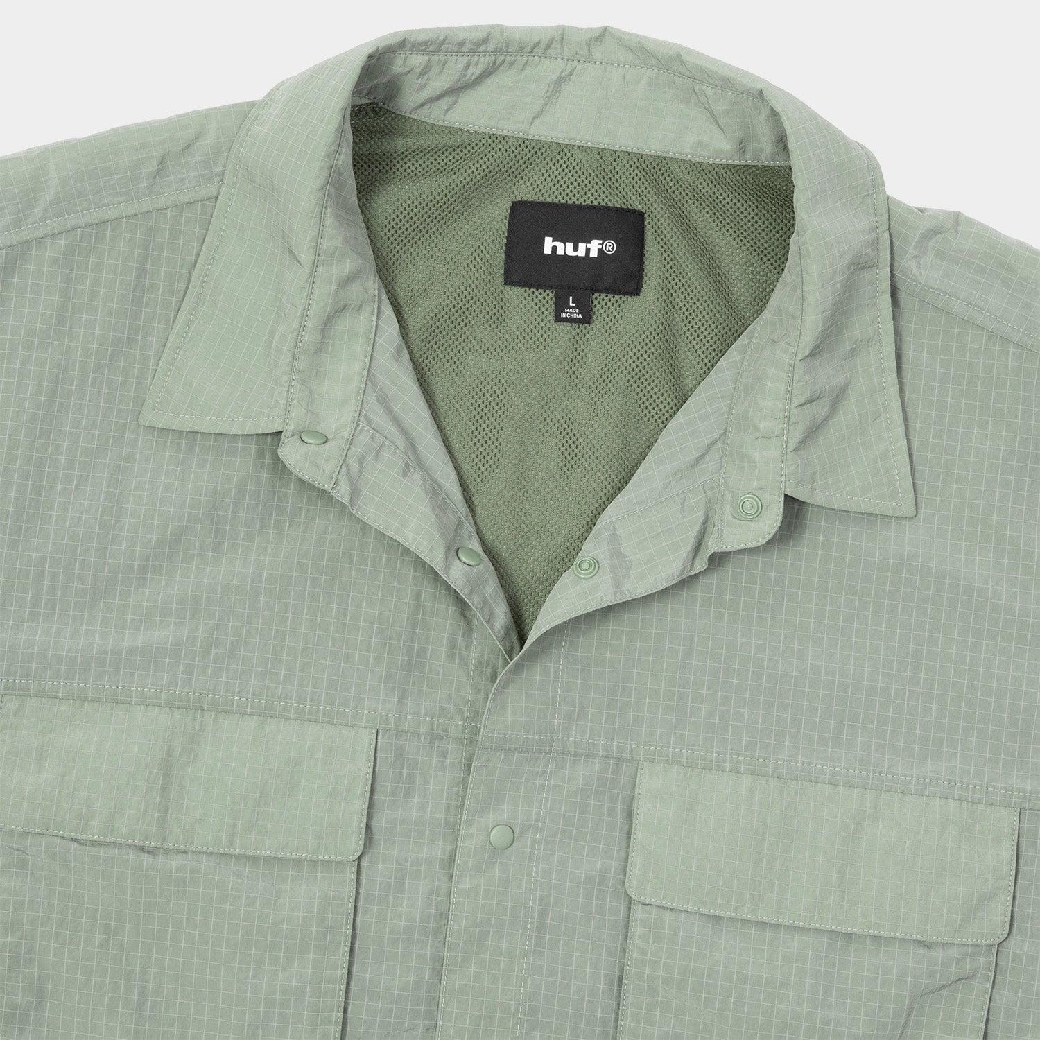 HUF (ハフ) Worldwide JP /TOPS & SHIRTS（トップス&シャツ）/ UTILITY NYLON SHEER SHIRT商品 / BLACK