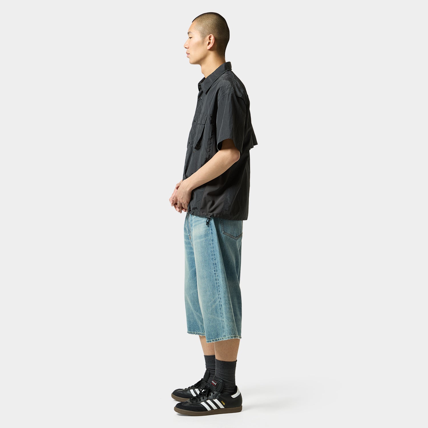 HUF (ハフ) Worldwide JP /TOPS & SHIRTS（トップス&シャツ）/ UTILITY NYLON SHEER SHIRT商品 / BLACK