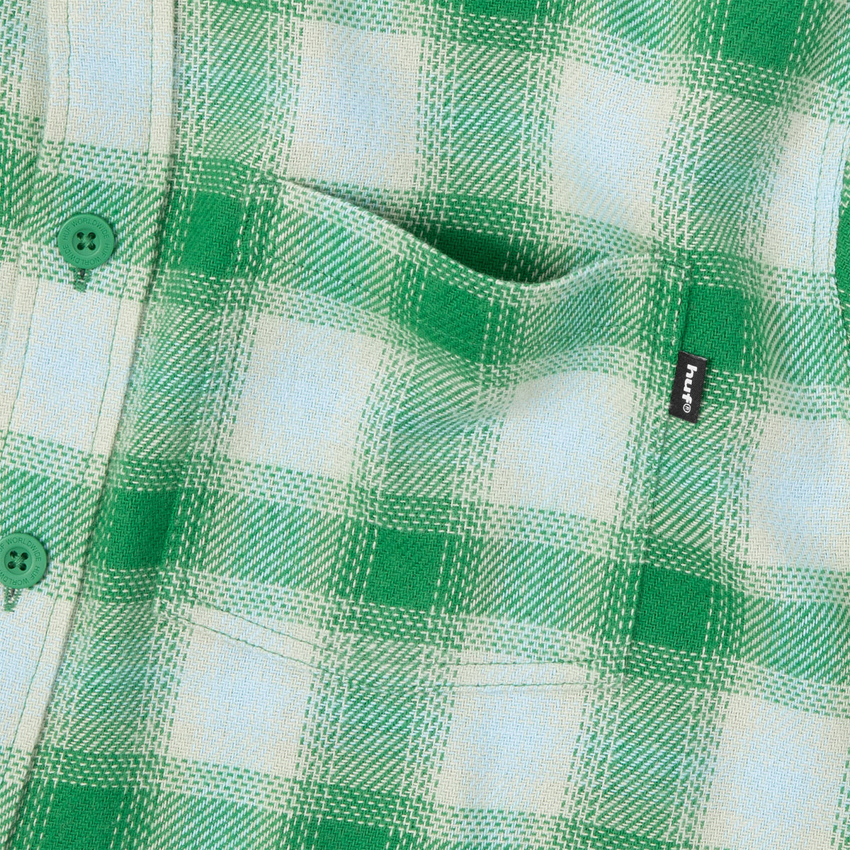 HUF (ハフ) Worldwide JP /TOPS & SHIRTS（トップス&シャツ）/ GEARY FLANNEL LS SHIRT商品 / GREEN