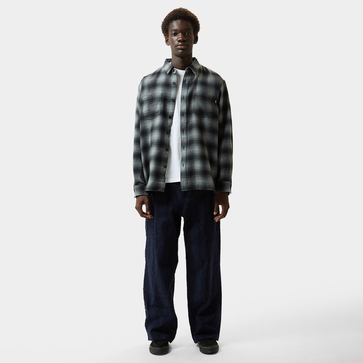 HUF (ハフ) Worldwide JP /TOPS & SHIRTS（トップス&シャツ）/ GEARY FLANNEL LS SHIRT商品 / GREEN