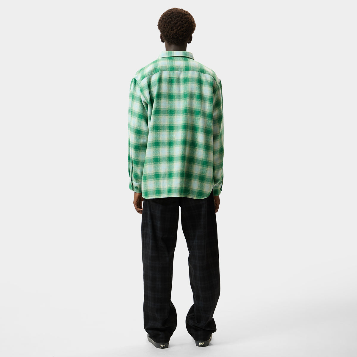 HUF (ハフ) Worldwide JP /TOPS & SHIRTS（トップス&シャツ）/ GEARY FLANNEL LS SHIRT商品 / GREEN