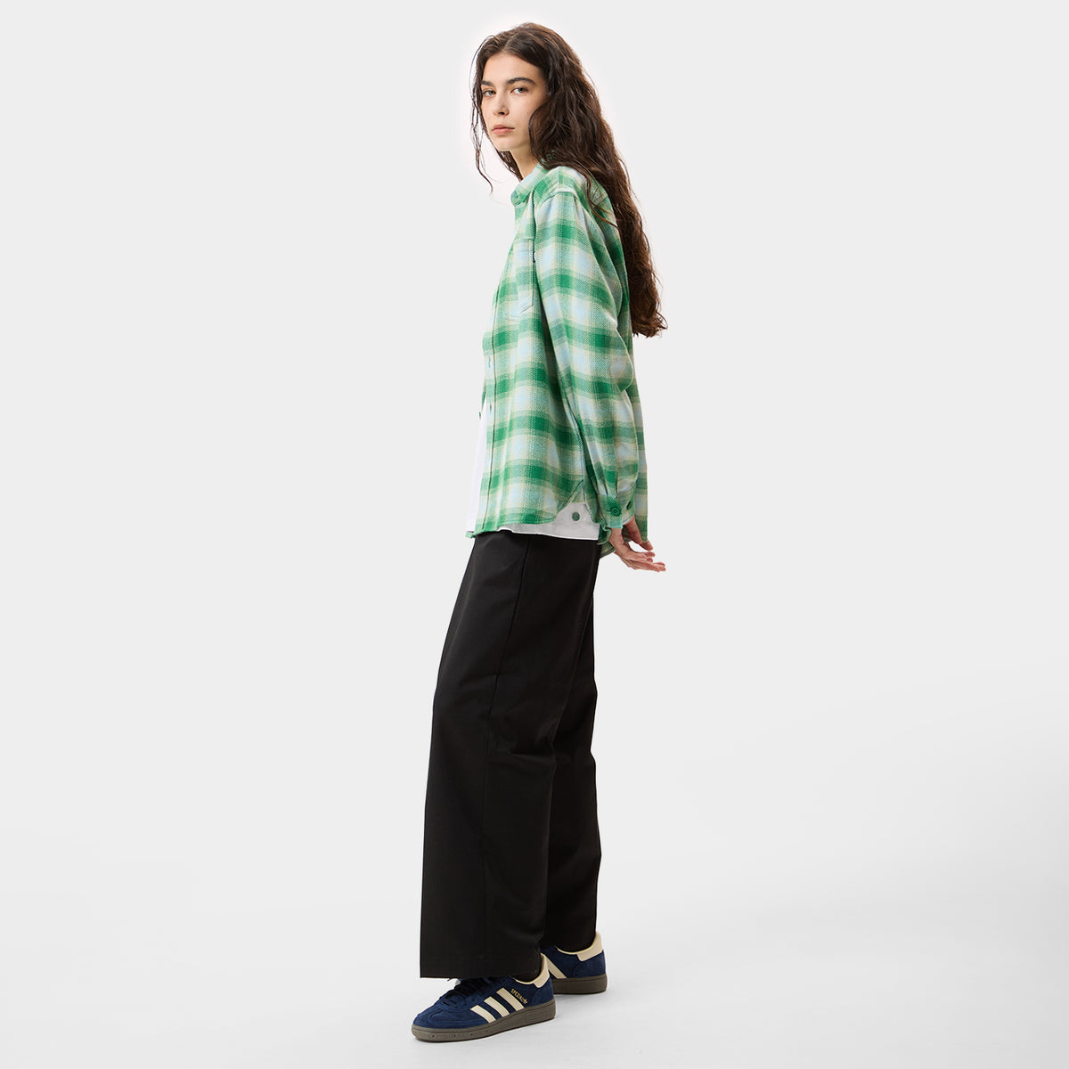 HUF (ハフ) Worldwide JP /TOPS & SHIRTS（トップス&シャツ）/ GEARY FLANNEL LS SHIRT商品 / GREEN