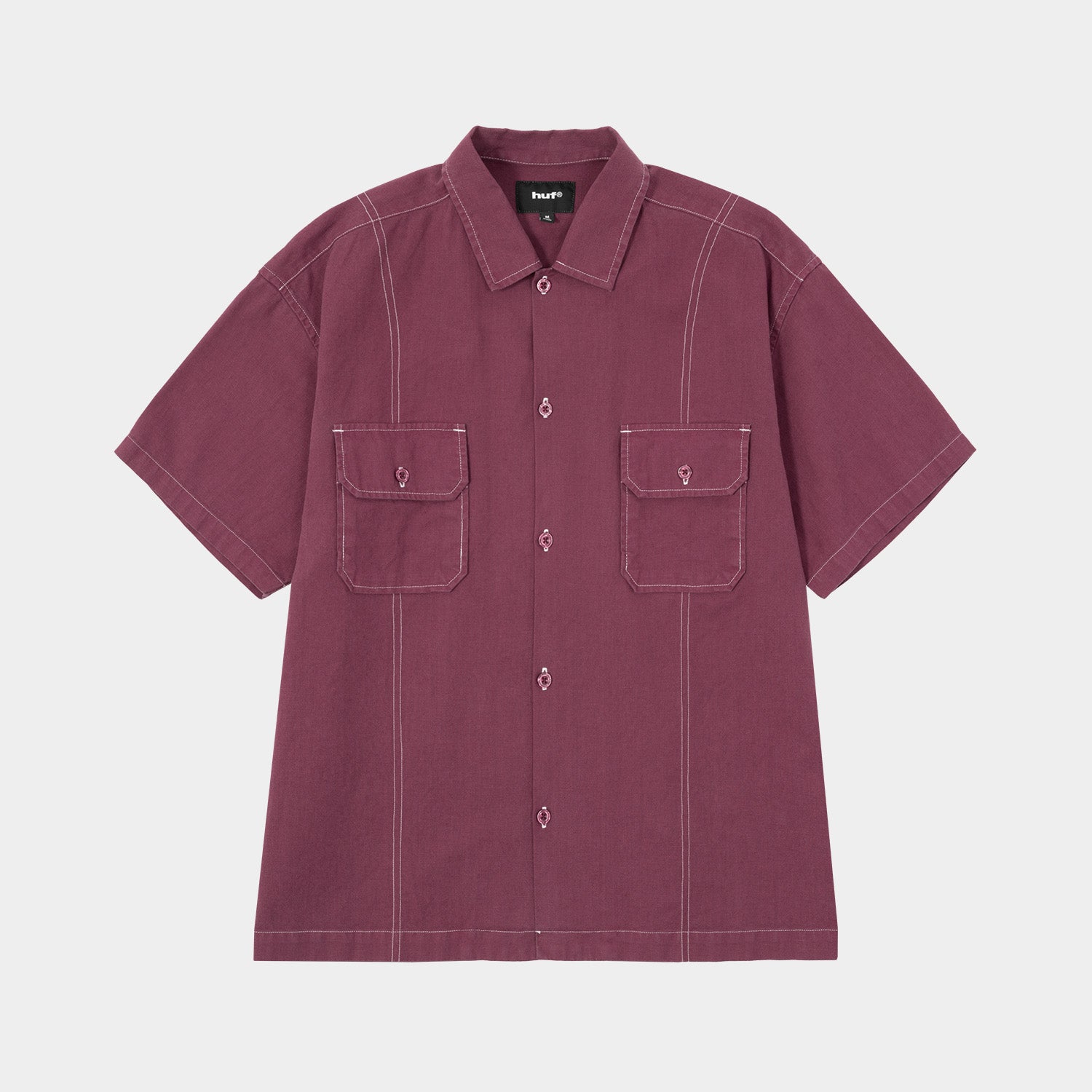HUF (ハフ) Worldwide JP / TOPS & SHIRTS（トップス&シャツ） / huf CO-OP CONTRAST DYED SHIRT商品 / BURGUNDY