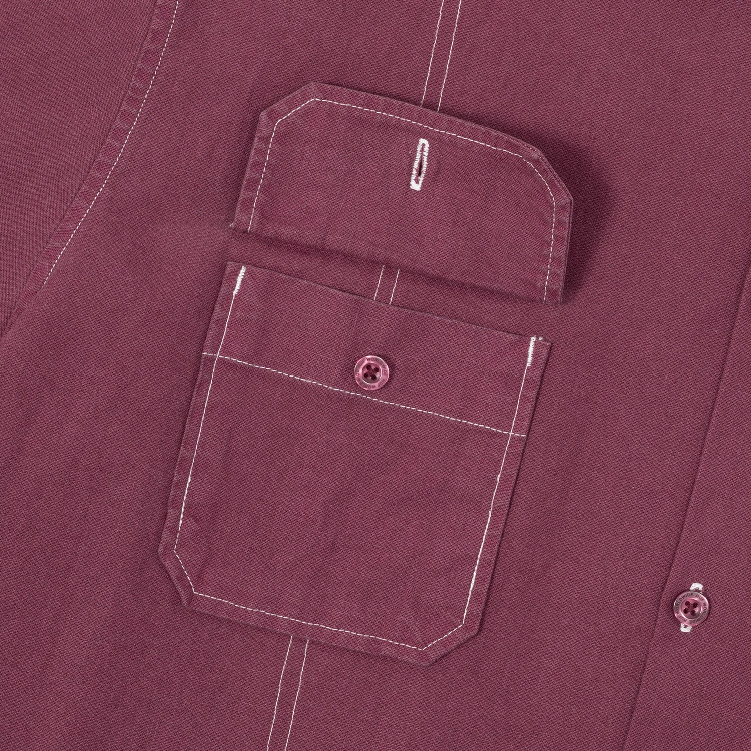 HUF (ハフ) Worldwide JP /TOPS & SHIRTS（トップス&シャツ）/ huf CO-OP CONTRAST DYED SHIRT商品 / BURGUNDY