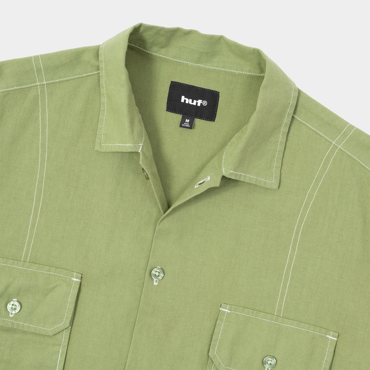 HUF (ハフ) Worldwide JP /TOPS & SHIRTS（トップス&シャツ）/ huf CO-OP CONTRAST DYED SHIRT商品 / BURGUNDY