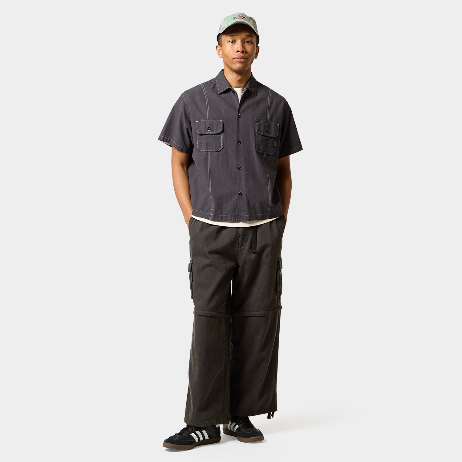 HUF (ハフ) Worldwide JP /TOPS & SHIRTS（トップス&シャツ）/ huf CO-OP CONTRAST DYED SHIRT商品 / BURGUNDY