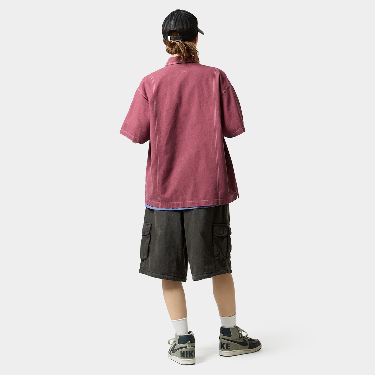 HUF (ハフ) Worldwide JP /TOPS & SHIRTS（トップス&シャツ）/ huf CO-OP CONTRAST DYED SHIRT商品 / BURGUNDY