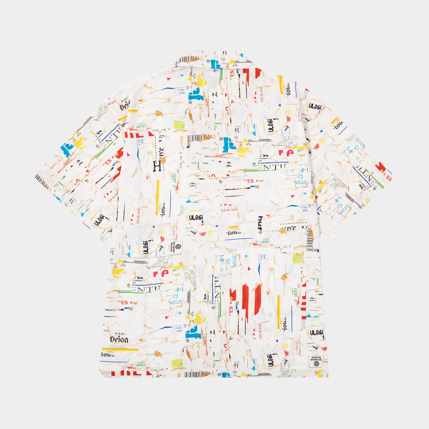 HUF (ハフ) Worldwide JP / TOPS & SHIRTS（トップス&シャツ） / HUF X ORION COLLAGE SHIRT商品 / WHITE