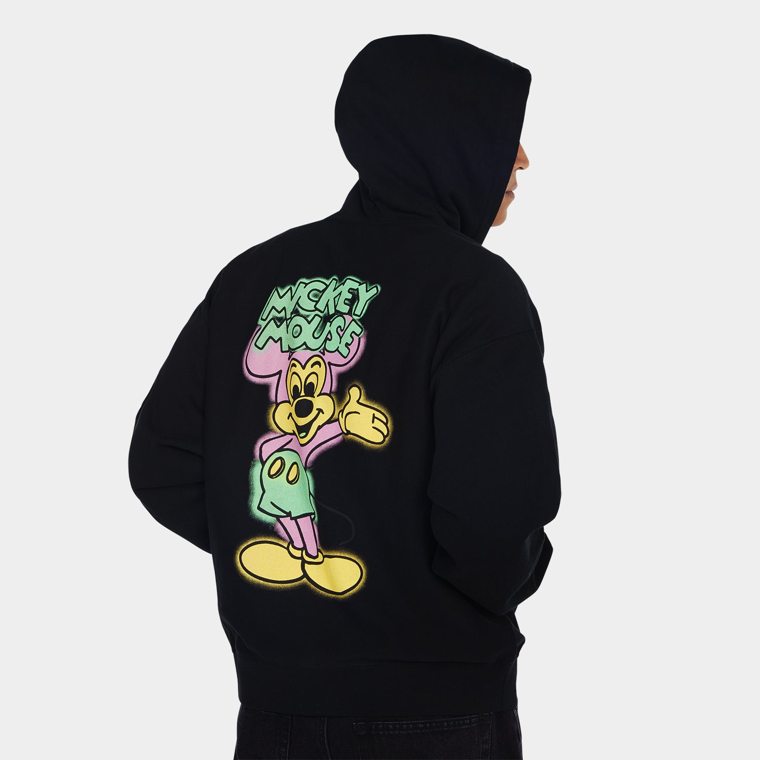 HUF (ハフ) Worldwide JP /HOODIES（パーカー）/ DISNEY | HUF MICKEY SPRAY FULL ZIP HOODIE商品 / BLACK