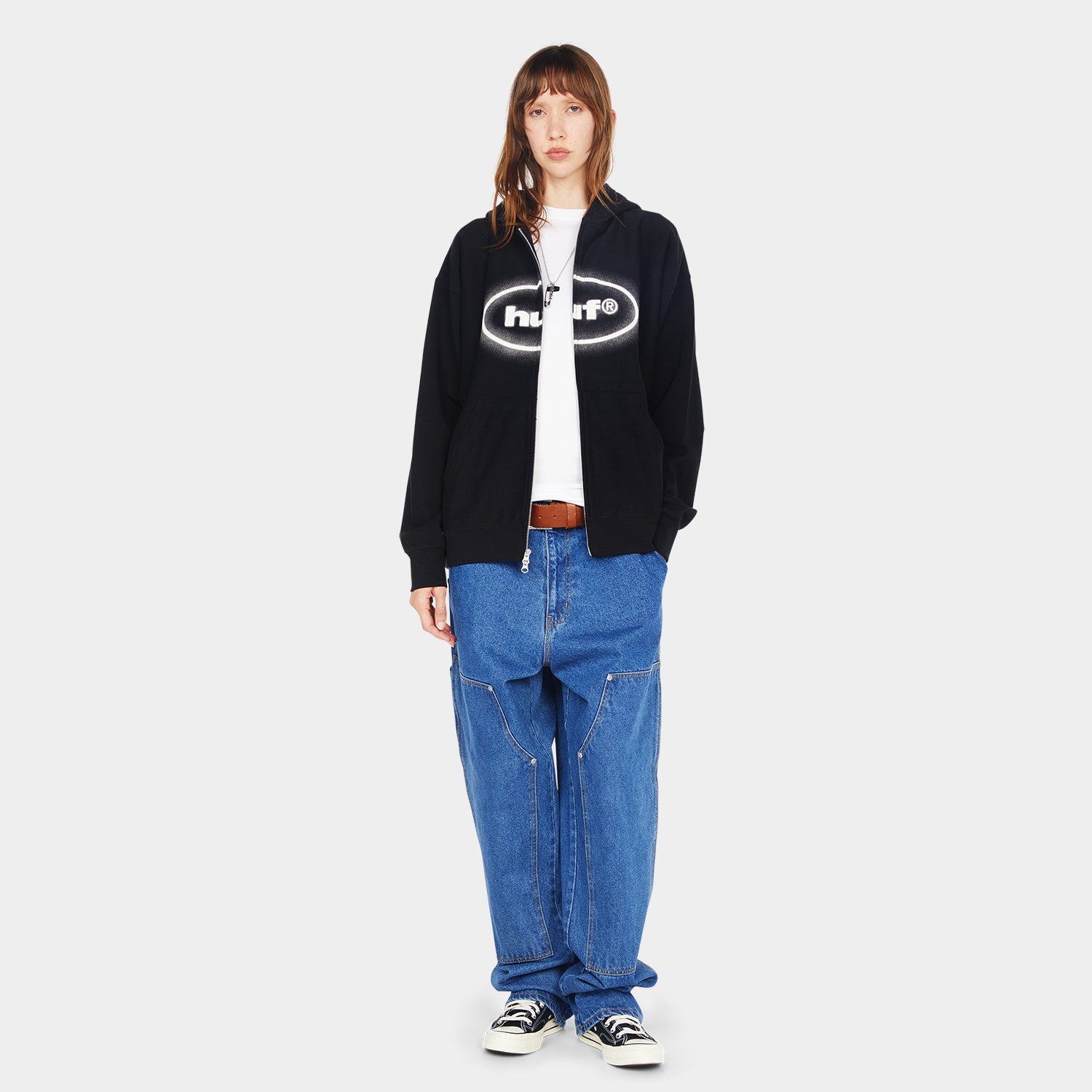 ★新品未使用!レア!HUF 切替パーカー グレー ハフ パッチワーク ストリート DISNEY | HUF MICKEY SPRAY FULL ZIP HOODIE｜HOODIES（パーカー