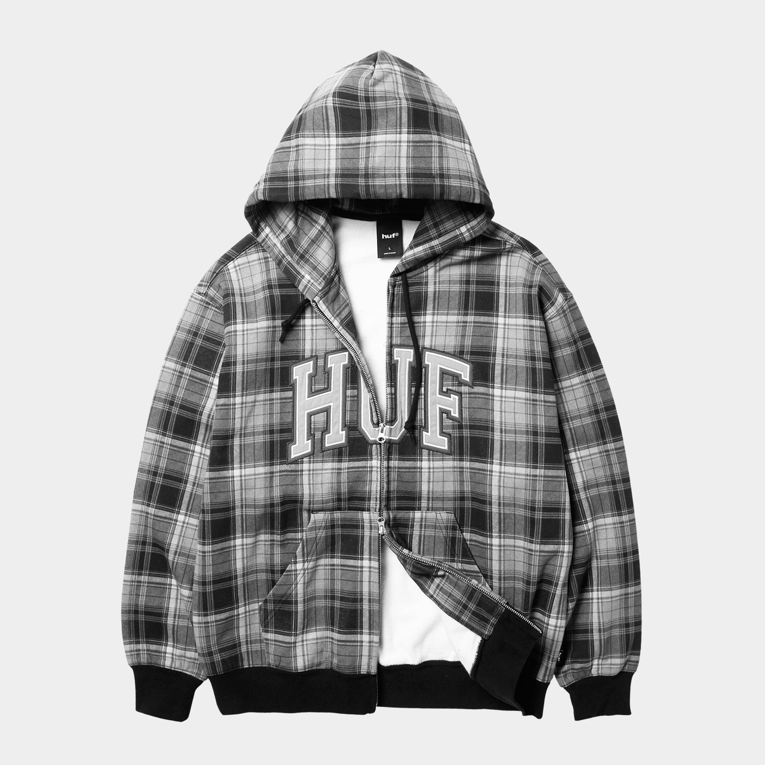 HUF (ハフ) Worldwide JP /HOODIES（パーカー）/ ARCH PLAID FULL ZIP HEAVYWEIGHT HOODIE商品 / FOREST
