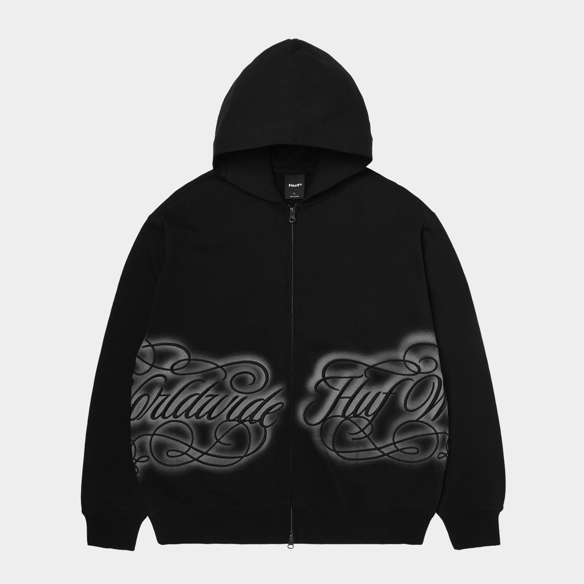 HUF (ハフ) Worldwide JP / HOODIES（パーカー） / INTERNATIONAL LUXURY ZIP HOODIE商品 / BLACK