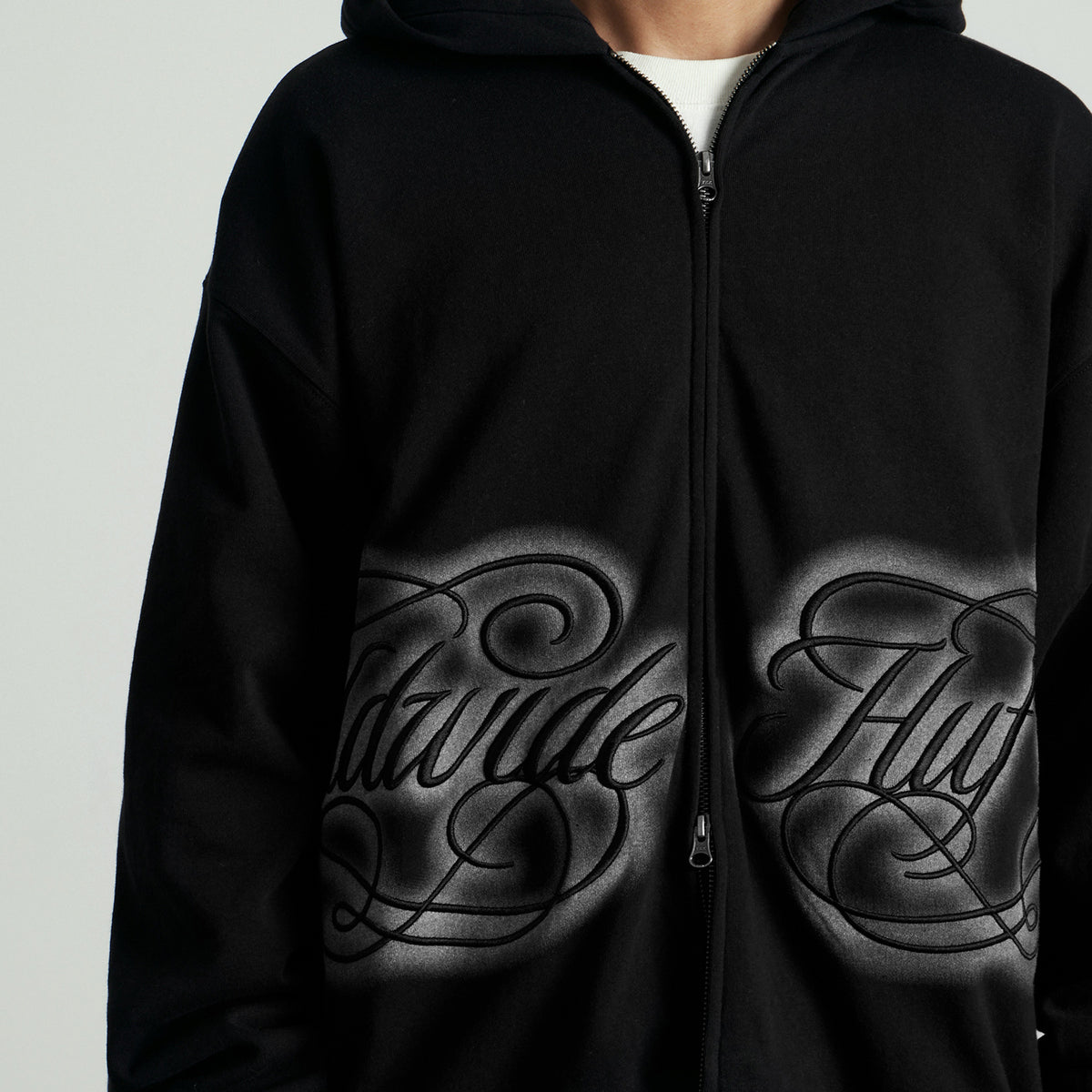 HUF (ハフ) Worldwide JP /HOODIES（パーカー）/ INTERNATIONAL LUXURY ZIP HOODIE商品 / BLACK