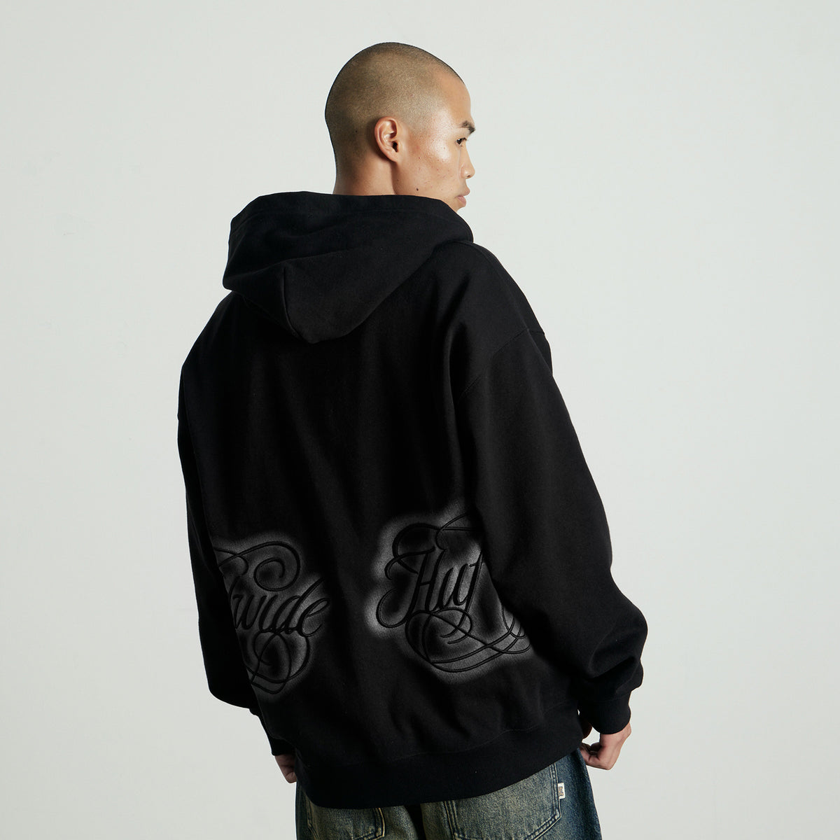 HUF (ハフ) Worldwide JP /HOODIES（パーカー）/ INTERNATIONAL LUXURY ZIP HOODIE商品 / BLACK