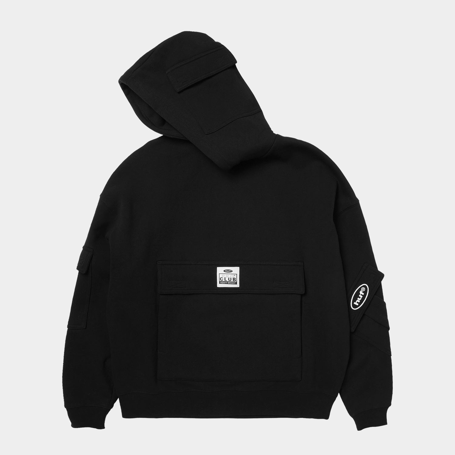HUF (ハフ) Worldwide JP /HOODIES（パーカー）/ HUF X PROCLUB MULTI POCKET HOODIE商品 / BLACK