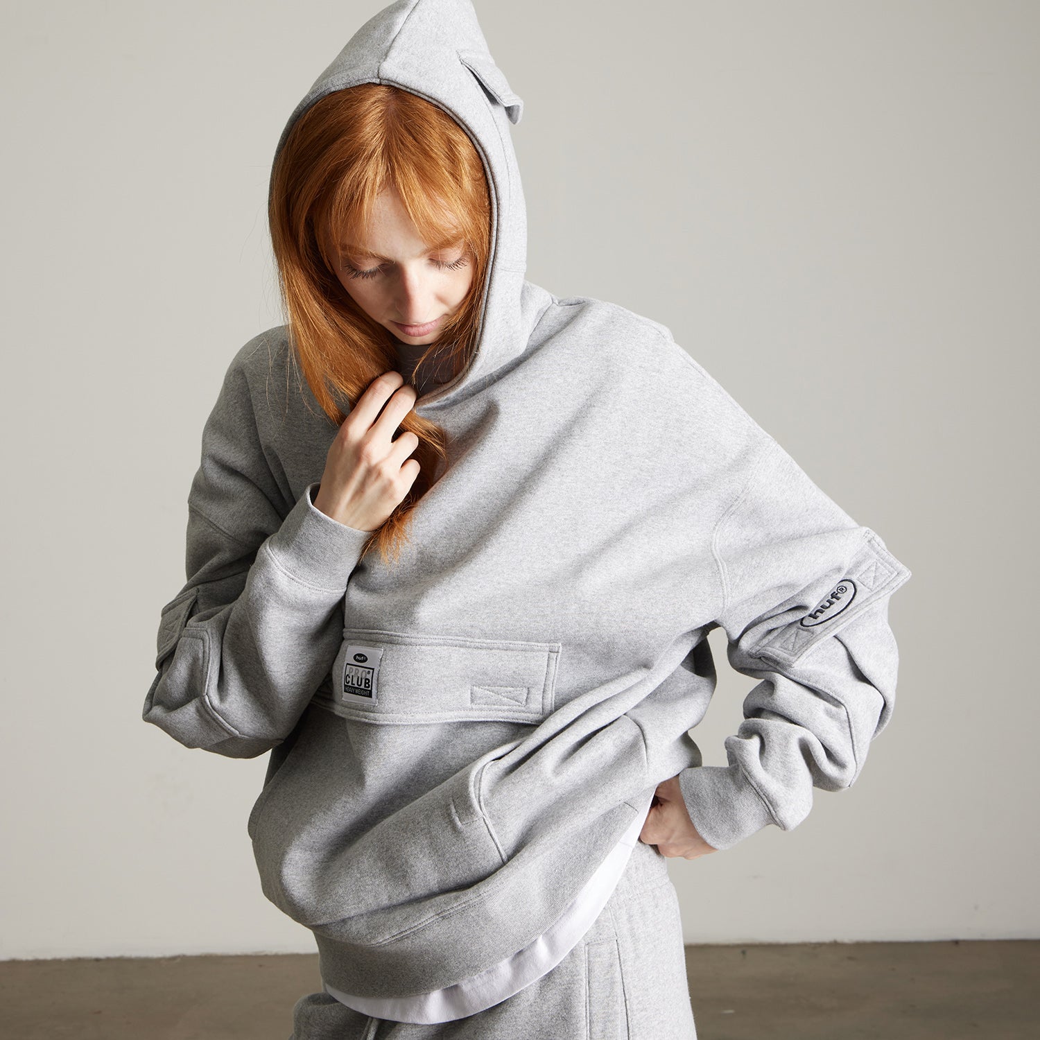 HUF (ハフ) Worldwide JP /HOODIES（パーカー）/ HUF X PROCLUB MULTI POCKET HOODIE商品 / BLACK