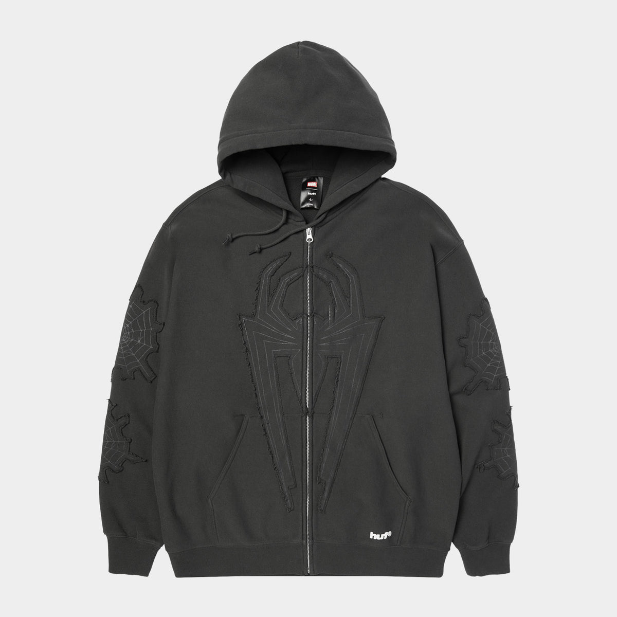 HUF X SPIDER-MAN WEB FULL ZIP WASHED HOODIE｜HOODIES（パーカー