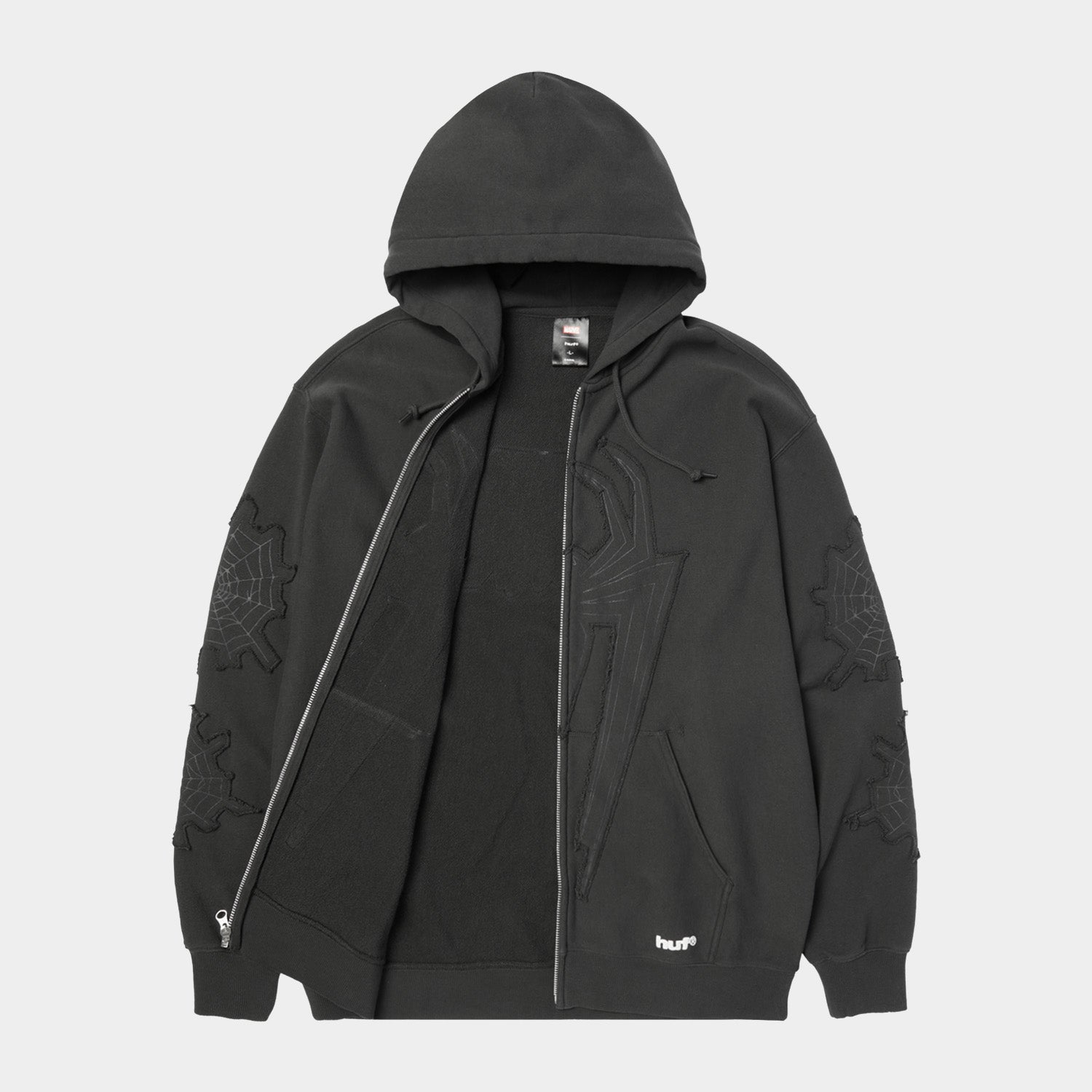 HUF X SPIDER-MAN WEB FULL ZIP WASHED HOODIE｜HOODIES（パーカー