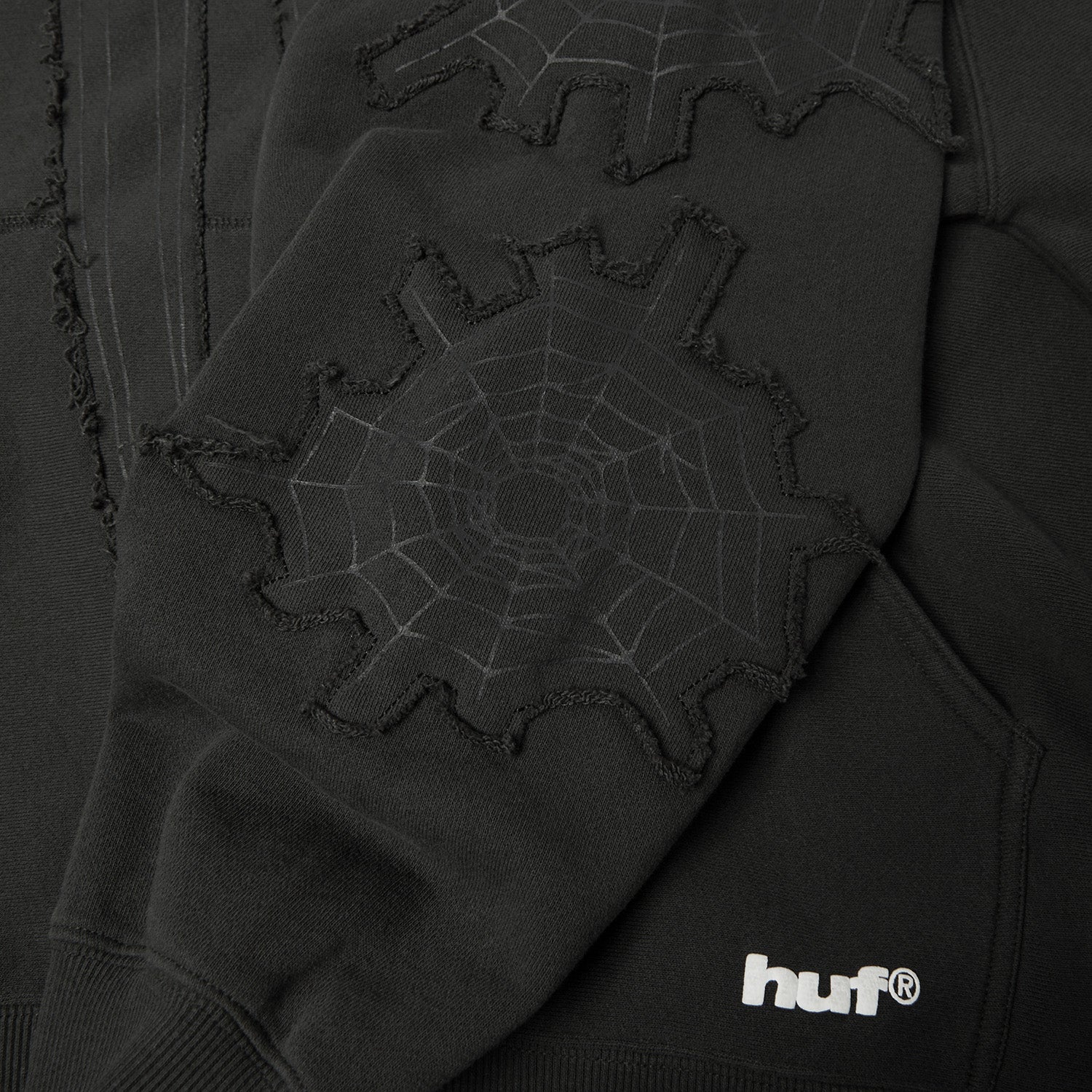 HUF X SPIDER-MAN WEB FULL ZIP WASHED HOODIE｜HOODIES（パーカー