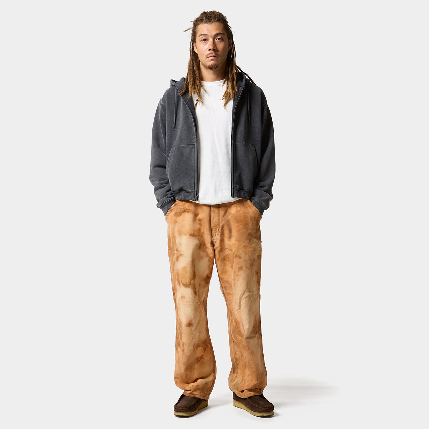 HUF (ハフ) Worldwide JP /HOODIES（パーカー）/ ARCH WIDE FULL ZIP HOODIE商品 / ASH GREY