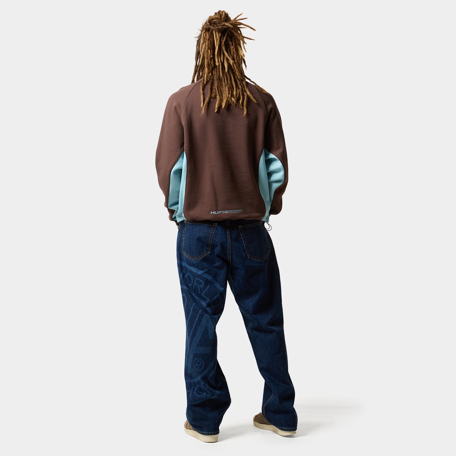HUF (ハフ) Worldwide JP /SWEATSHIRTS（スウェットシャツ）/ LUX DRAWCORD CREW商品 / BISON
