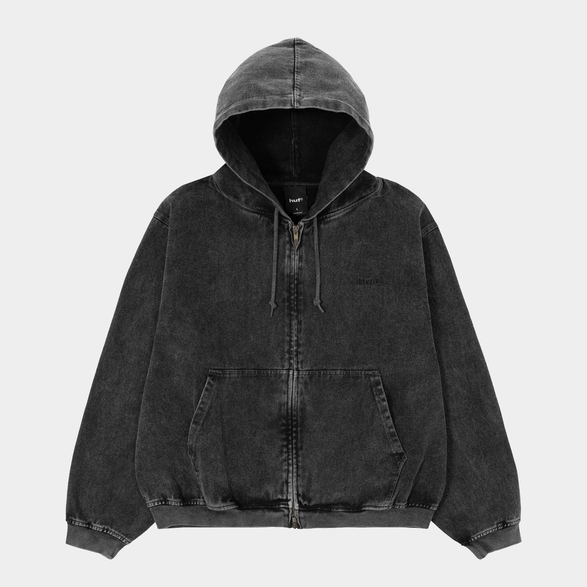 HUF フード付き黒ジャンパー FL80096WIN25_BLACK_d01_1200x12