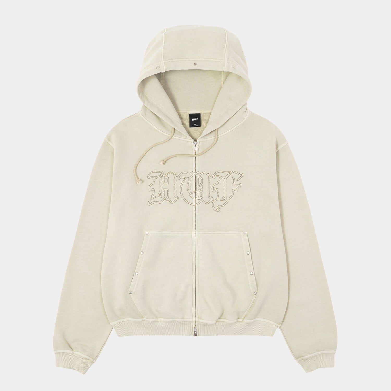 HUF (ハフ) Worldwide JP /HOODIES（パーカー）/ STUDDED FULL ZIP HOODIE商品 / BLACK