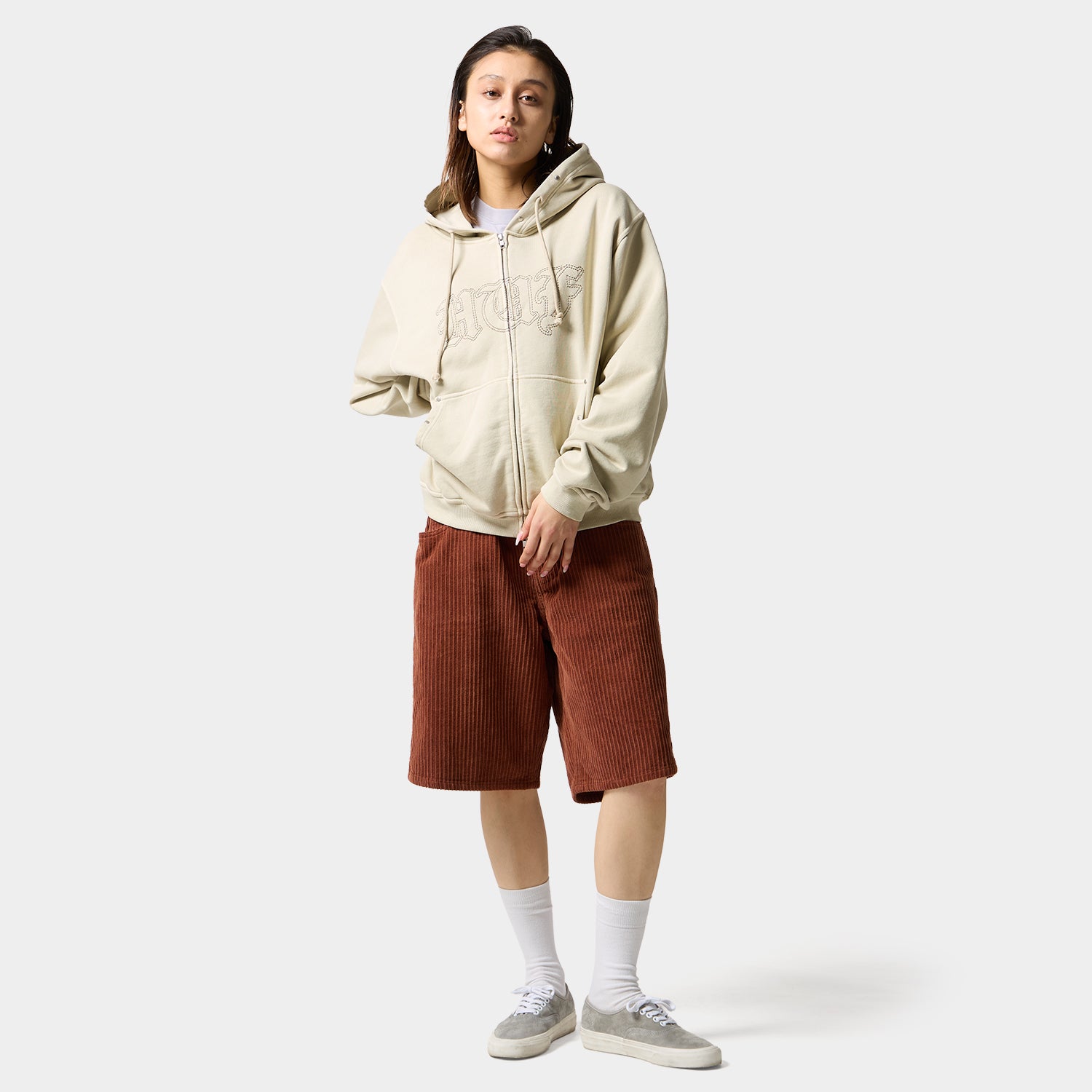 HUF (ハフ) Worldwide JP /HOODIES（パーカー）/ STUDDED FULL ZIP HOODIE商品 / BLACK