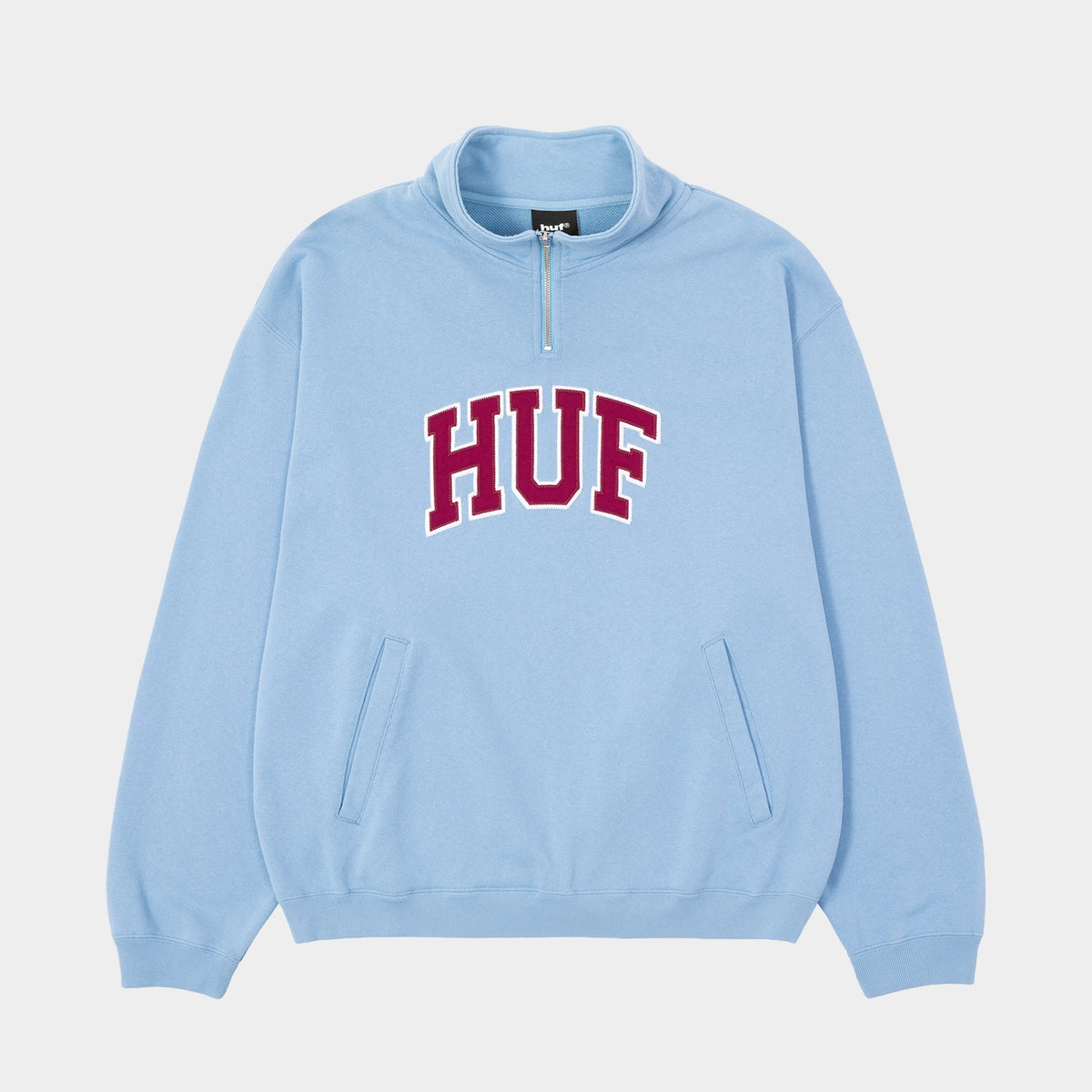HUF (ハフ) Worldwide JP /SWEATSHIRTS（スウェットシャツ）/ CLASSIC ARCH HALF ZIP TOP商品 / LT BLUE