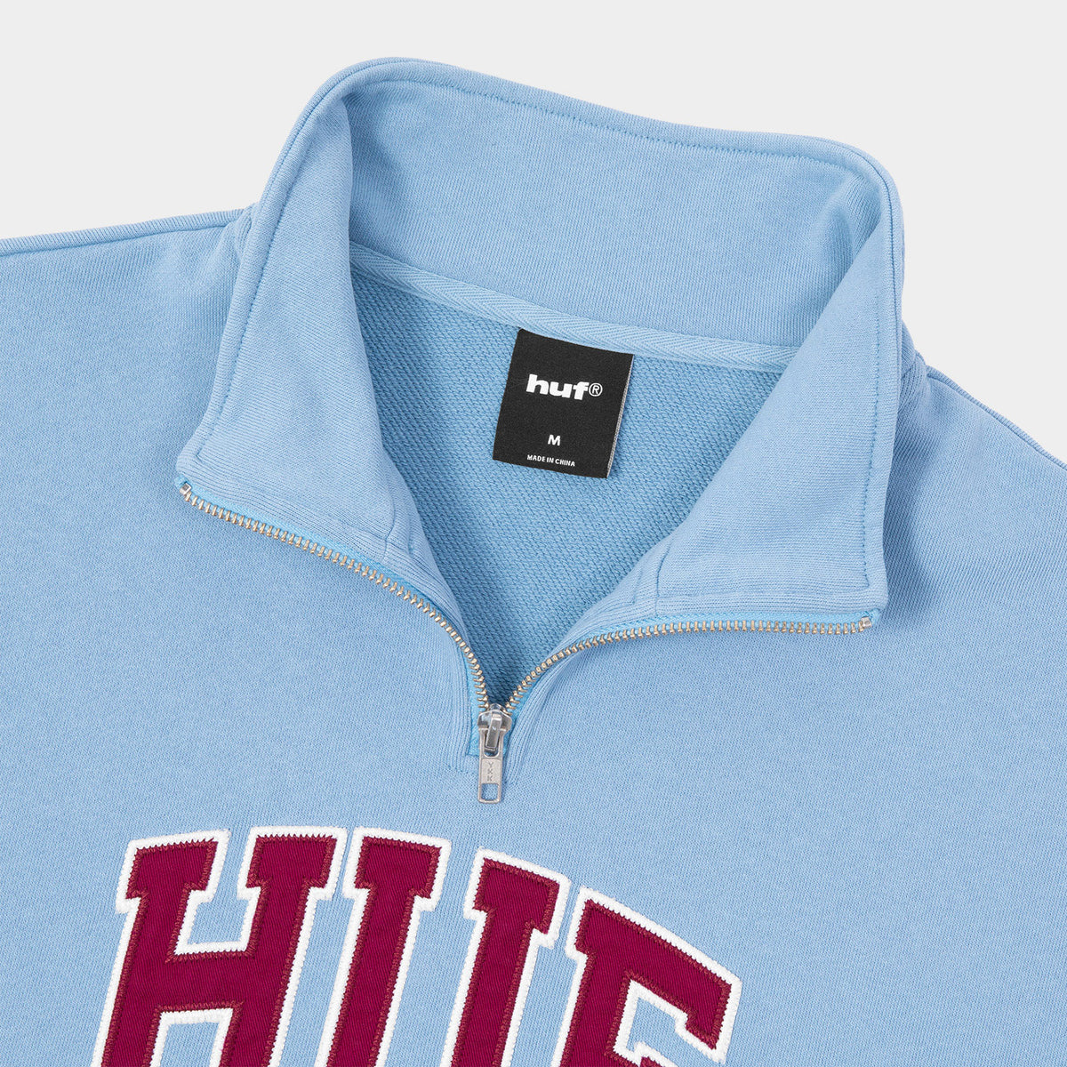 HUF (ハフ) Worldwide JP /SWEATSHIRTS（スウェットシャツ）/ CLASSIC ARCH HALF ZIP TOP商品 / LT BLUE