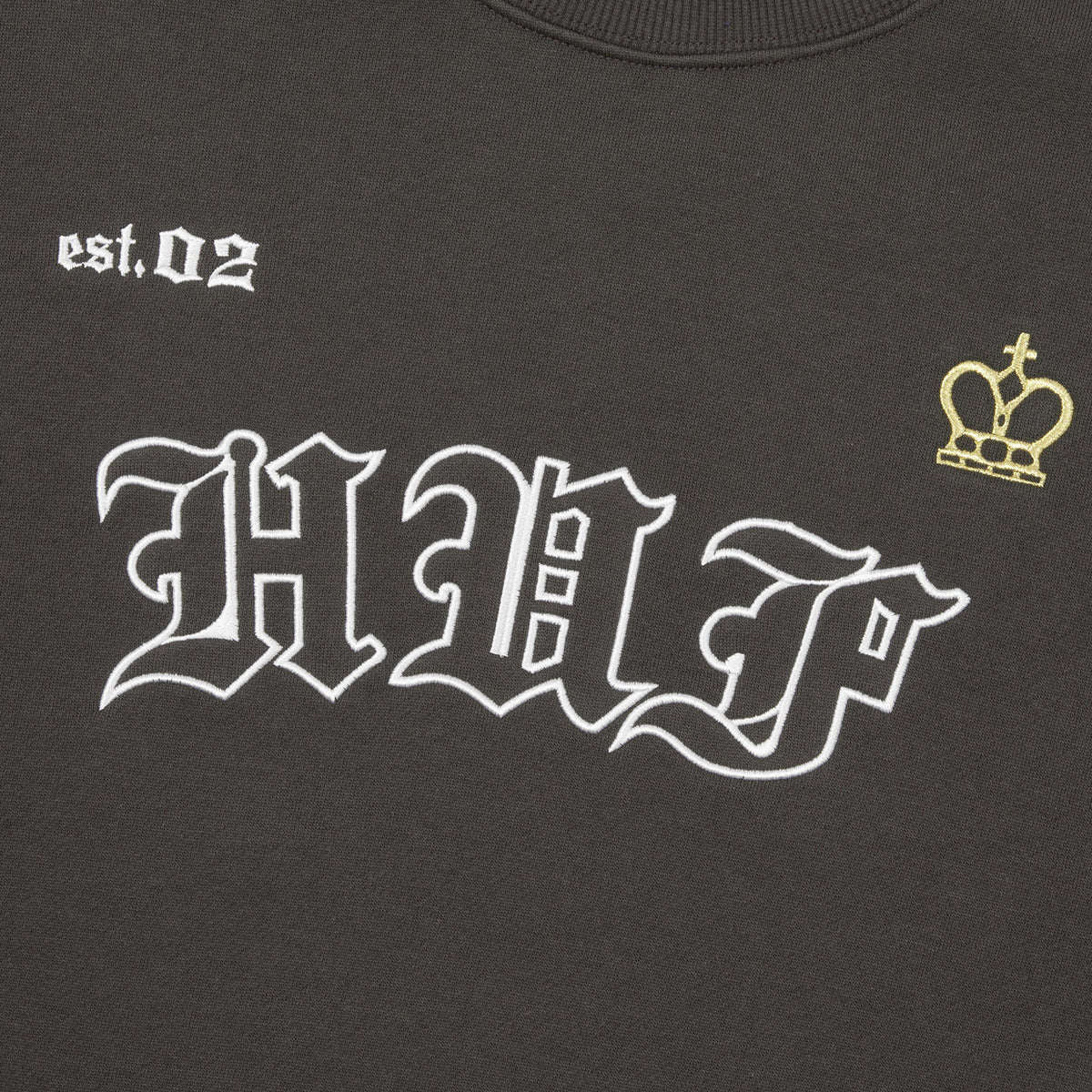 HUF (ハフ) Worldwide JP /SWEATSHIRTS（スウェットシャツ）/ HARD LUXE CREW商品 / BLACK