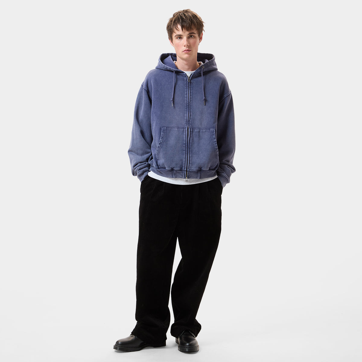 HUF (ハフ) Worldwide JP /HOODIES（パーカー）/ INTERNATIONAL LUXURY FULL ZIP HOODIE商品 / NAVY