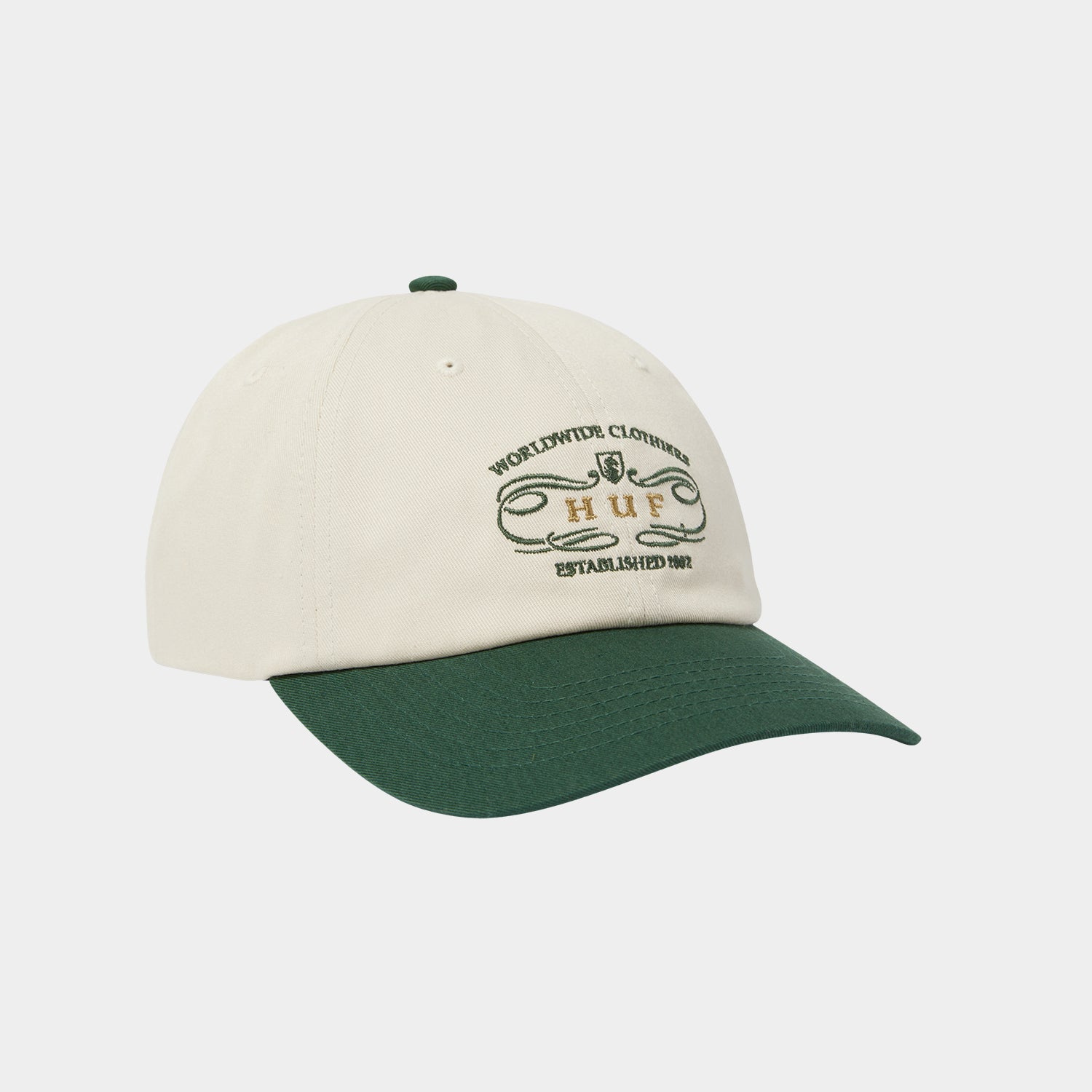 HUF (ハフ) Worldwide JP /HATS ＆ BEANIES（ハット&ビーニー）/ WORLDWIDE CLOTHIERS 6 PANEL商品 / FOREST GREEN