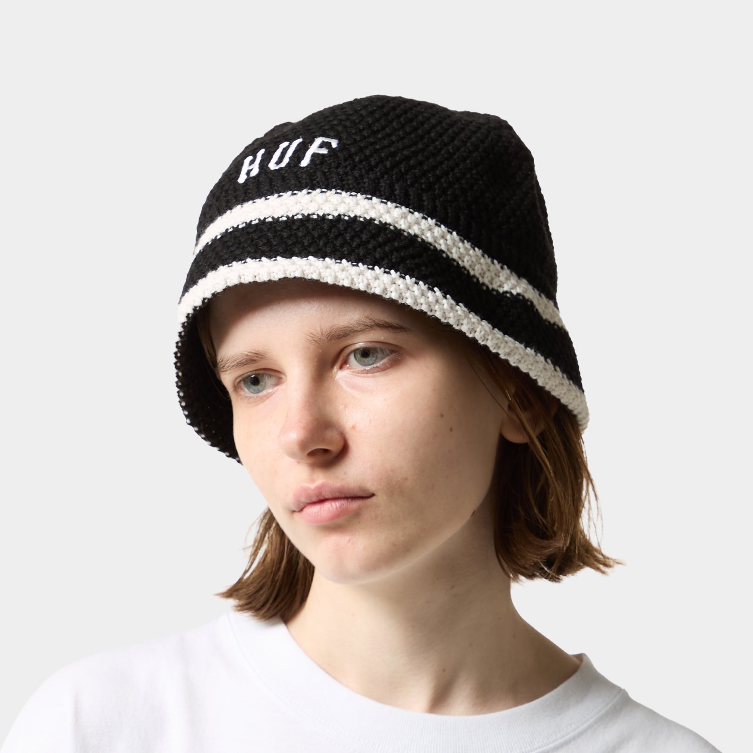 HUF (ハフ) Worldwide JP /HATS ＆ BEANIES（ハット&ビーニー）/ ARCH KNIT BUCKET HAT商品 / BLEACH