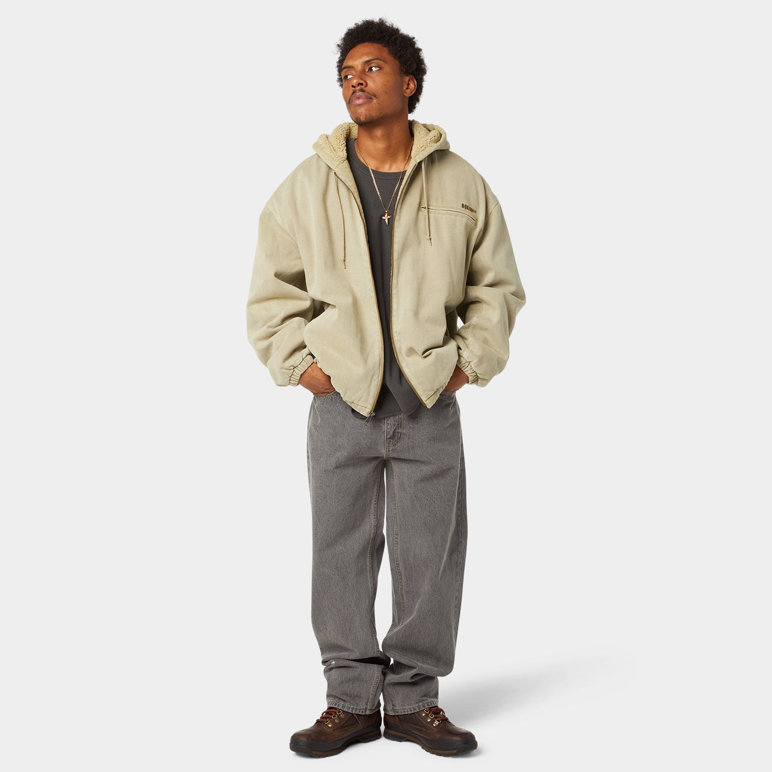 HUF (ハフ) Worldwide JP /JACKETS（ジャケット）/ WHAT A JUNGLE DENIM WORK JACKET商品 / EVERGREEN